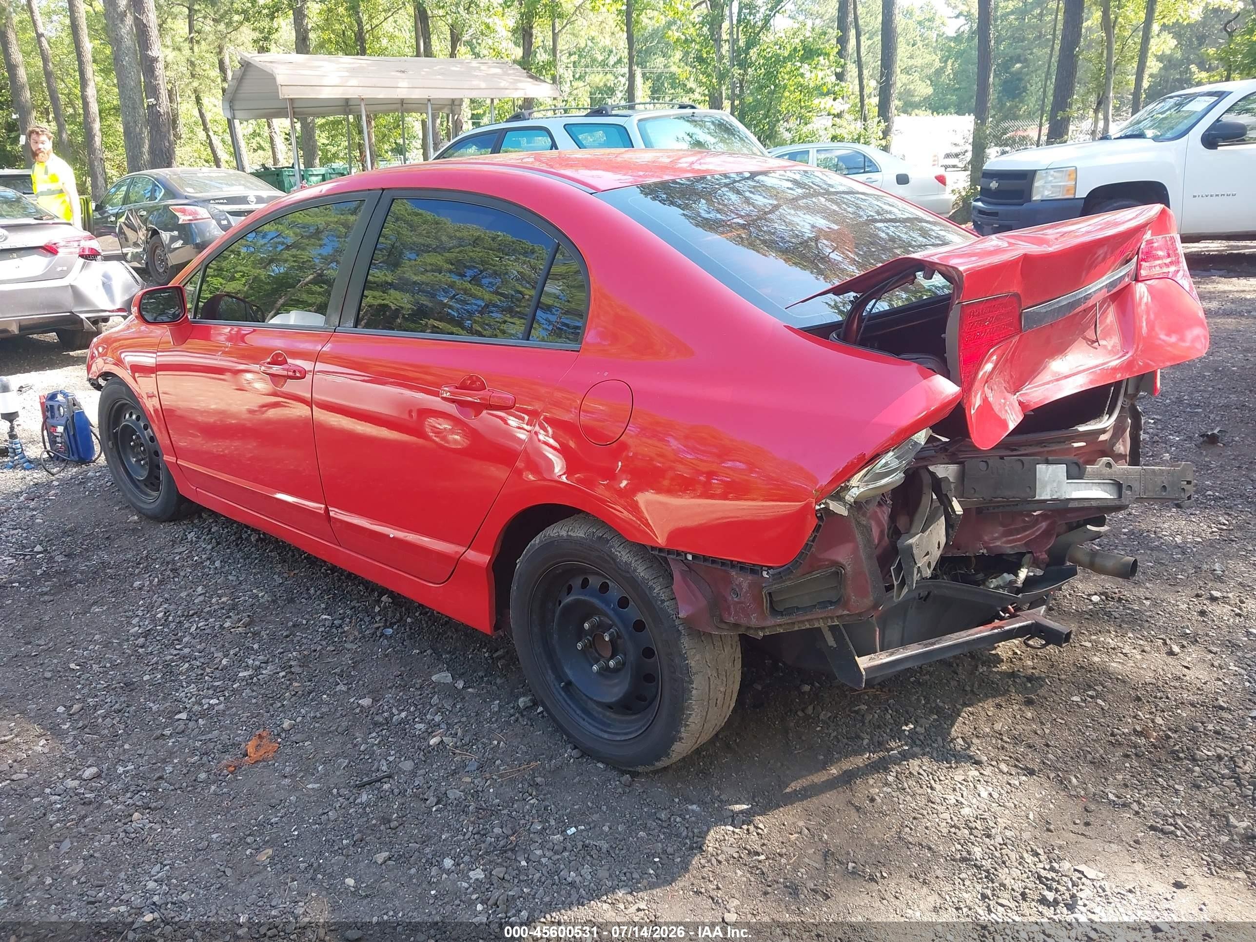 2009 Honda Civic Lx Красный vin: 2HGFA16539H529663
