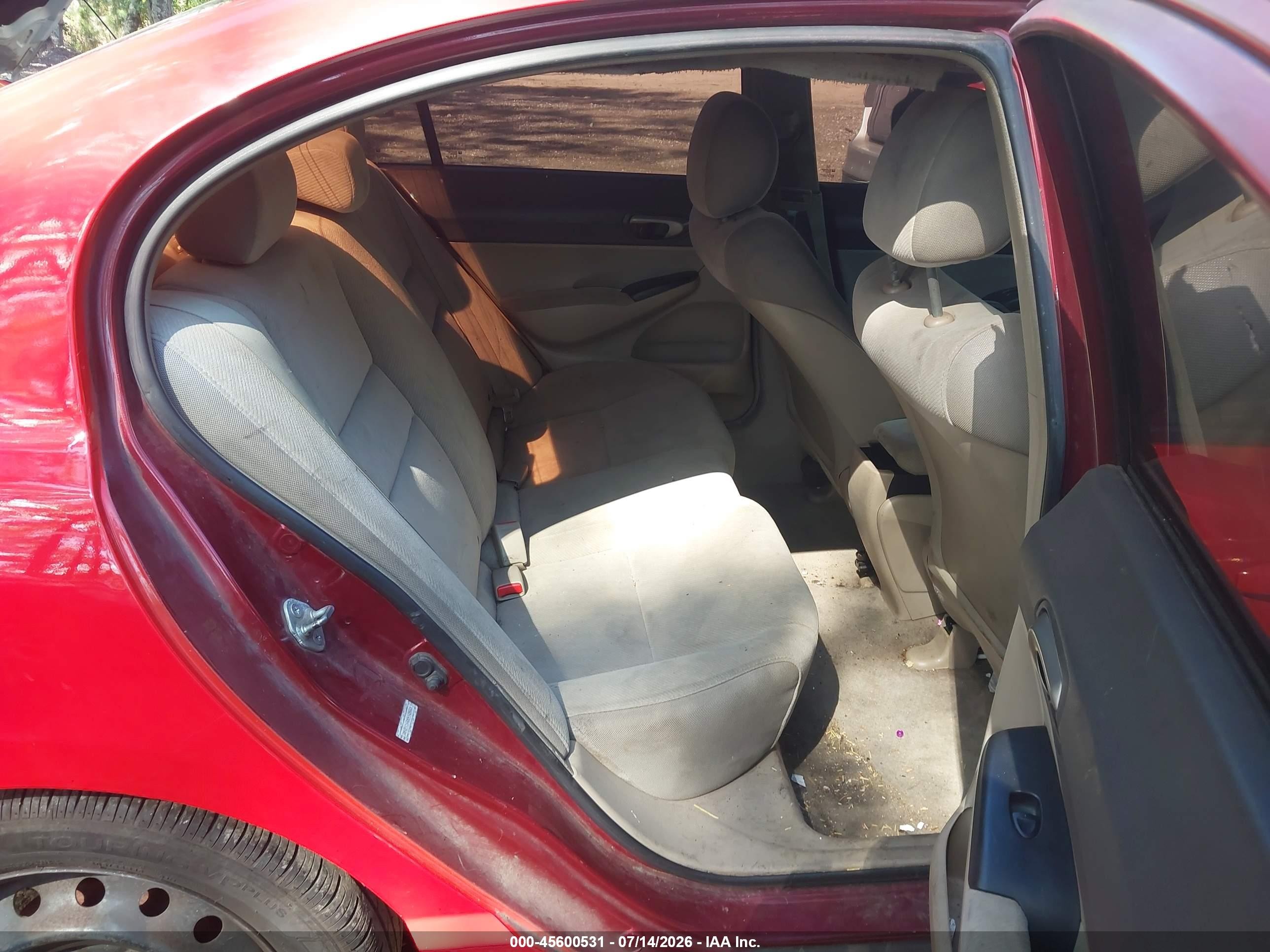 2009 Honda Civic Lx Красный vin: 2HGFA16539H529663