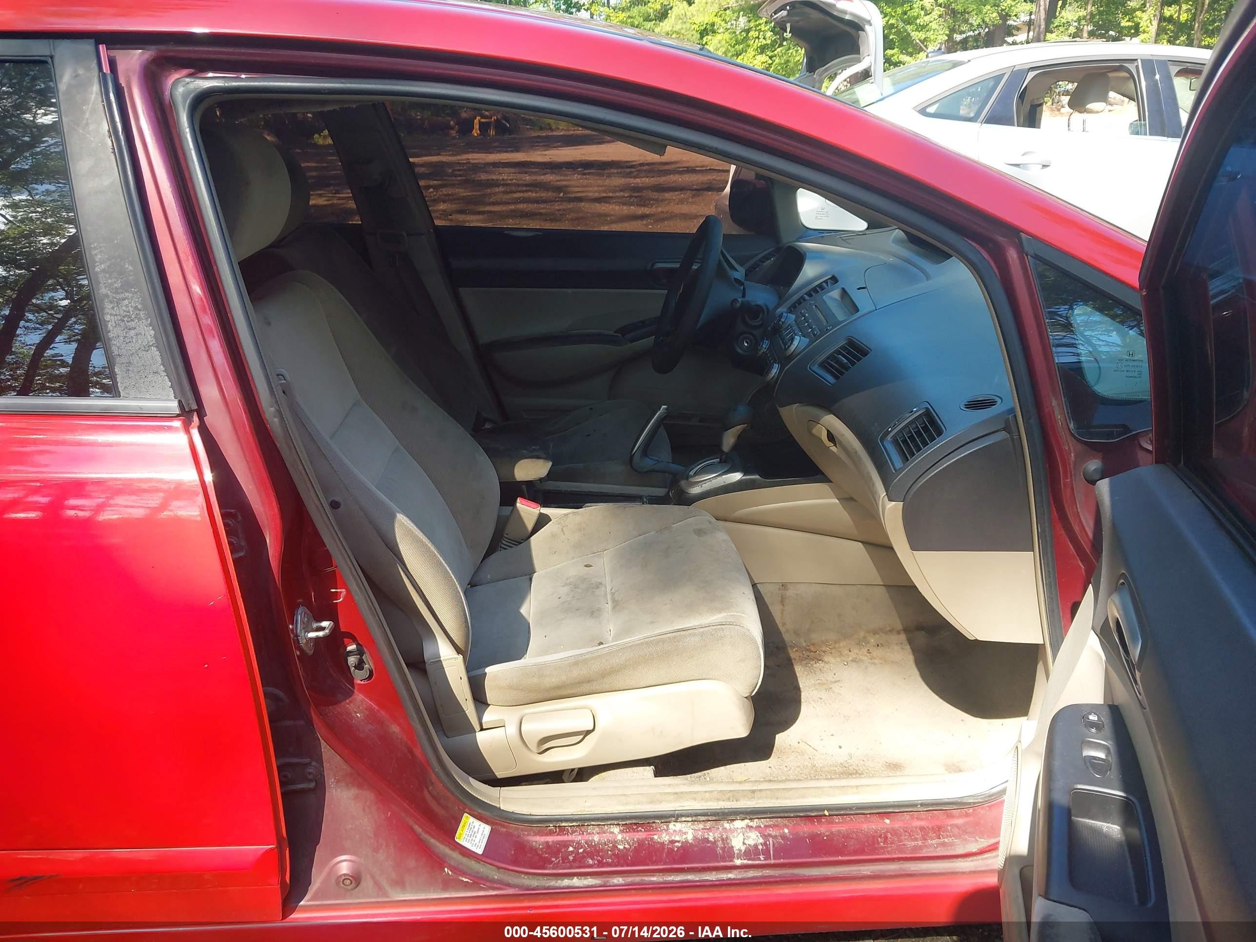 2009 Honda Civic Lx Красный vin: 2HGFA16539H529663