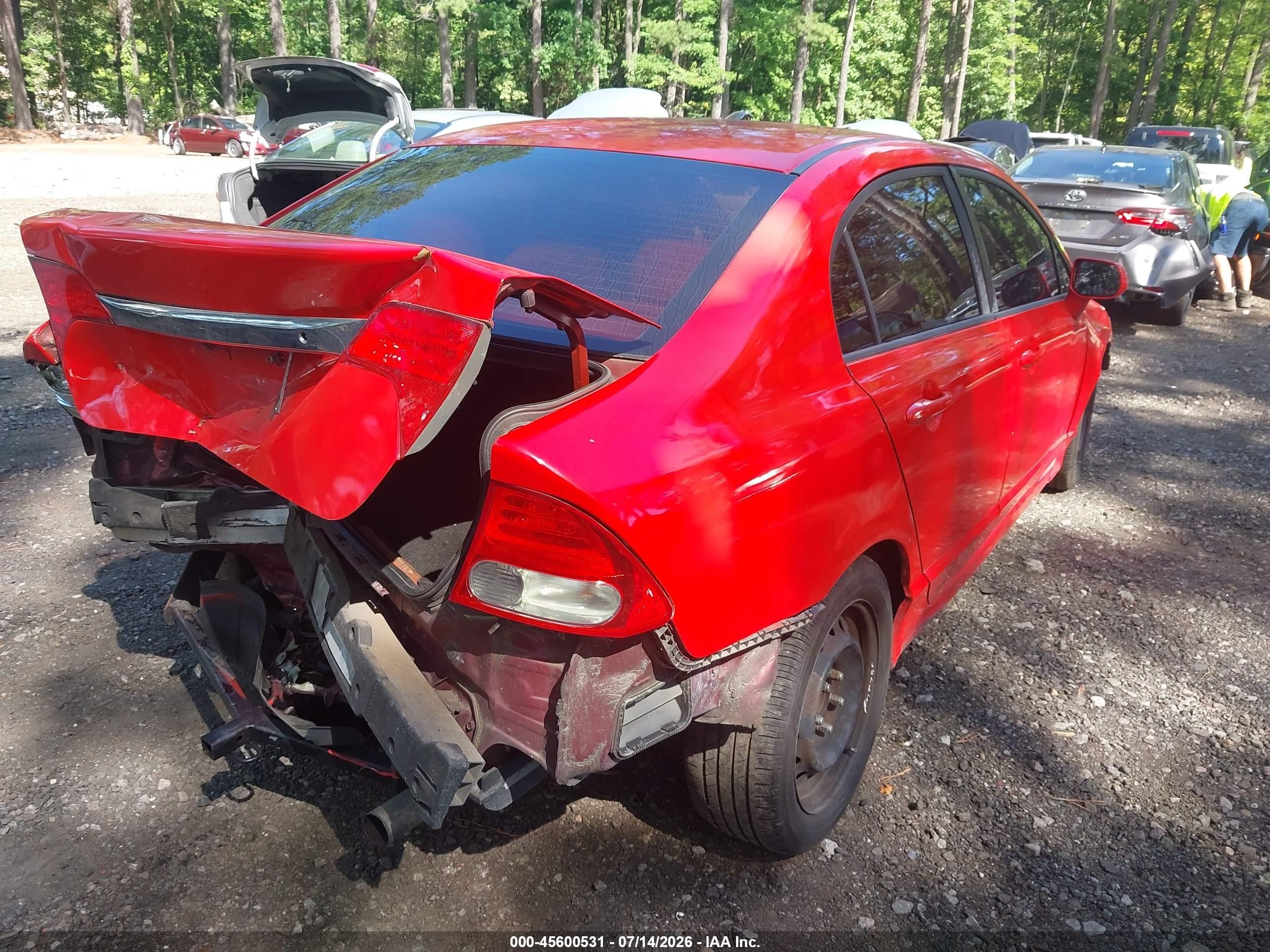 2009 Honda Civic Lx Красный vin: 2HGFA16539H529663