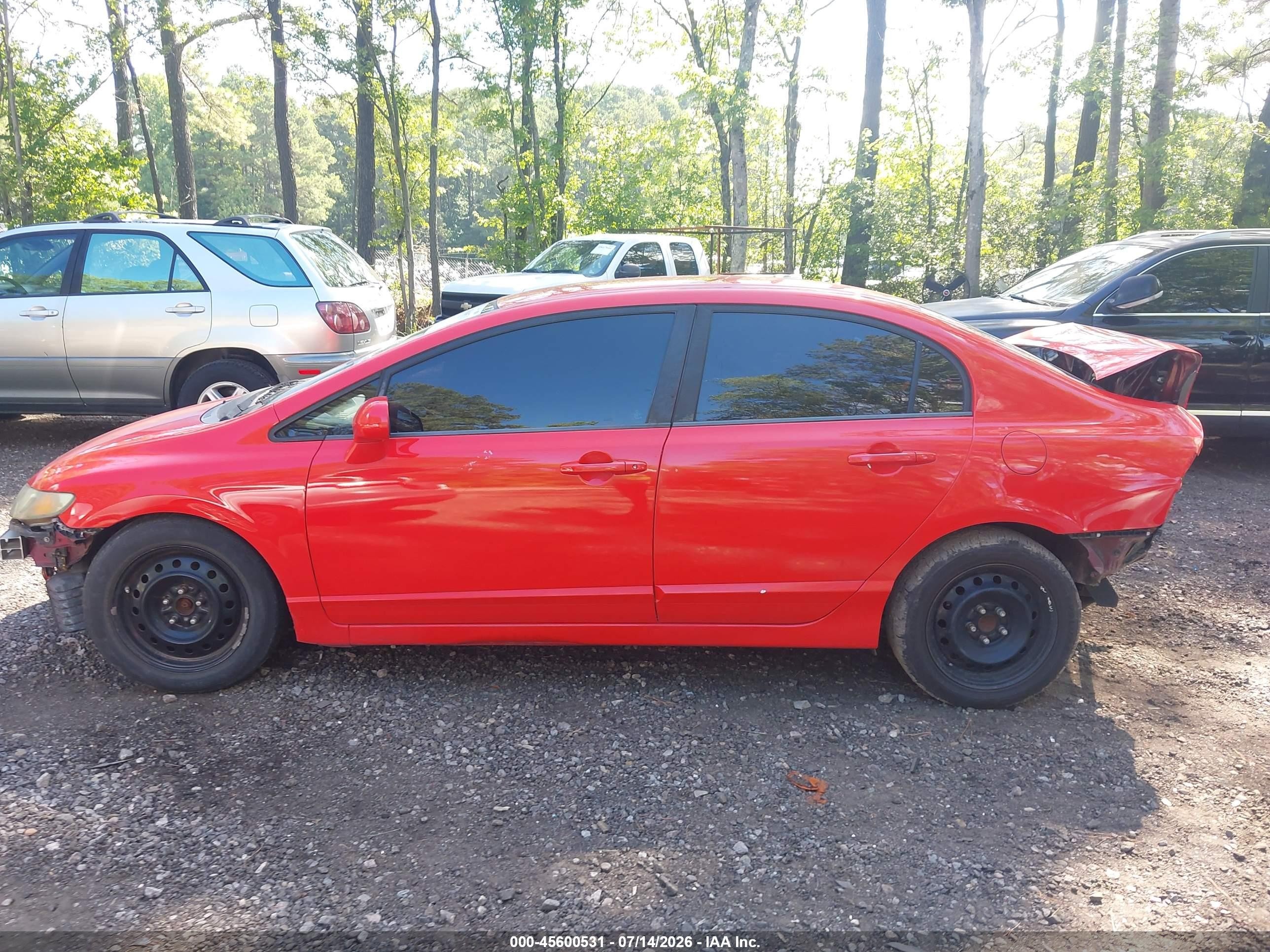 2009 Honda Civic Lx Красный vin: 2HGFA16539H529663