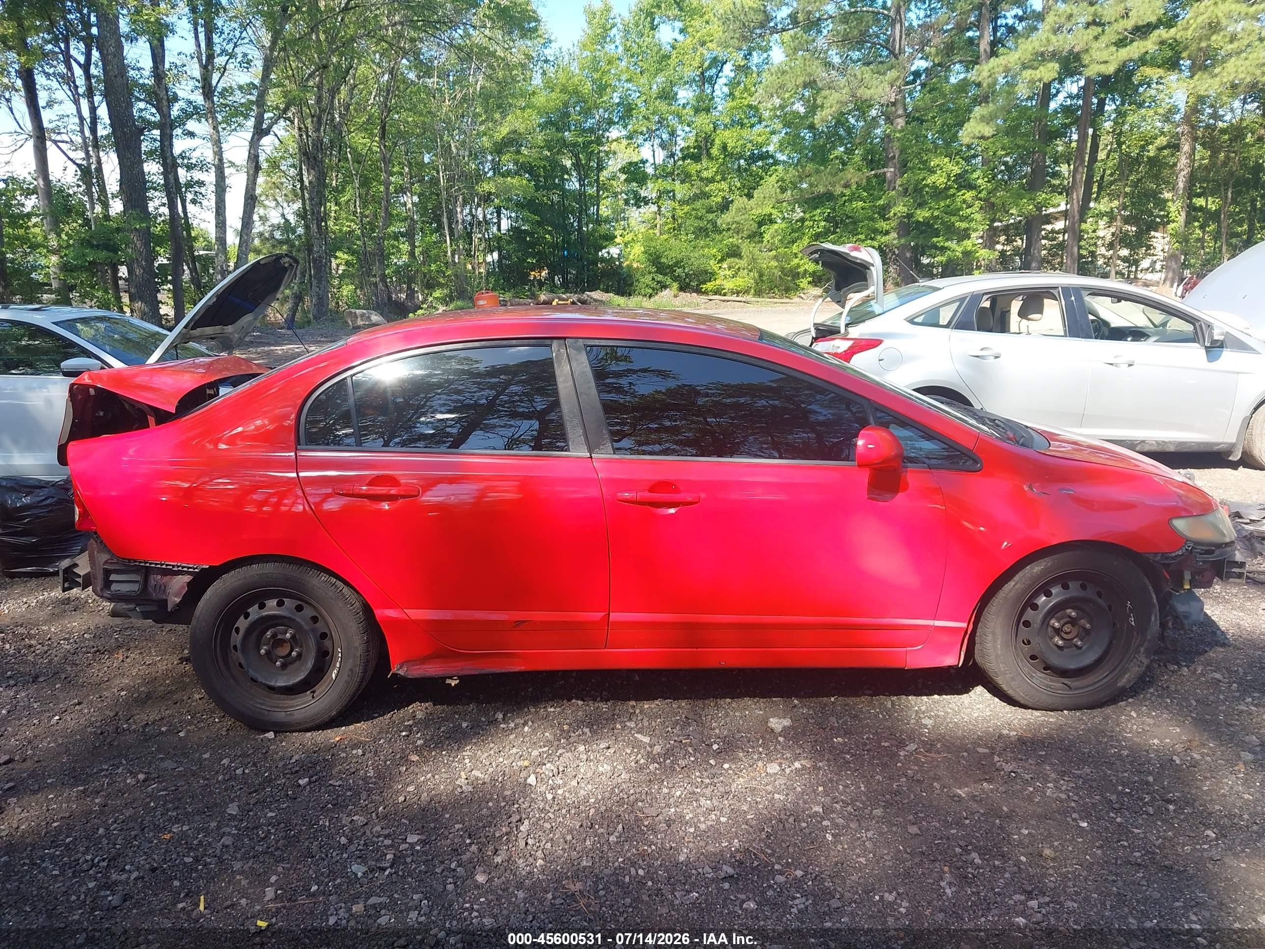 2009 Honda Civic Lx Красный vin: 2HGFA16539H529663