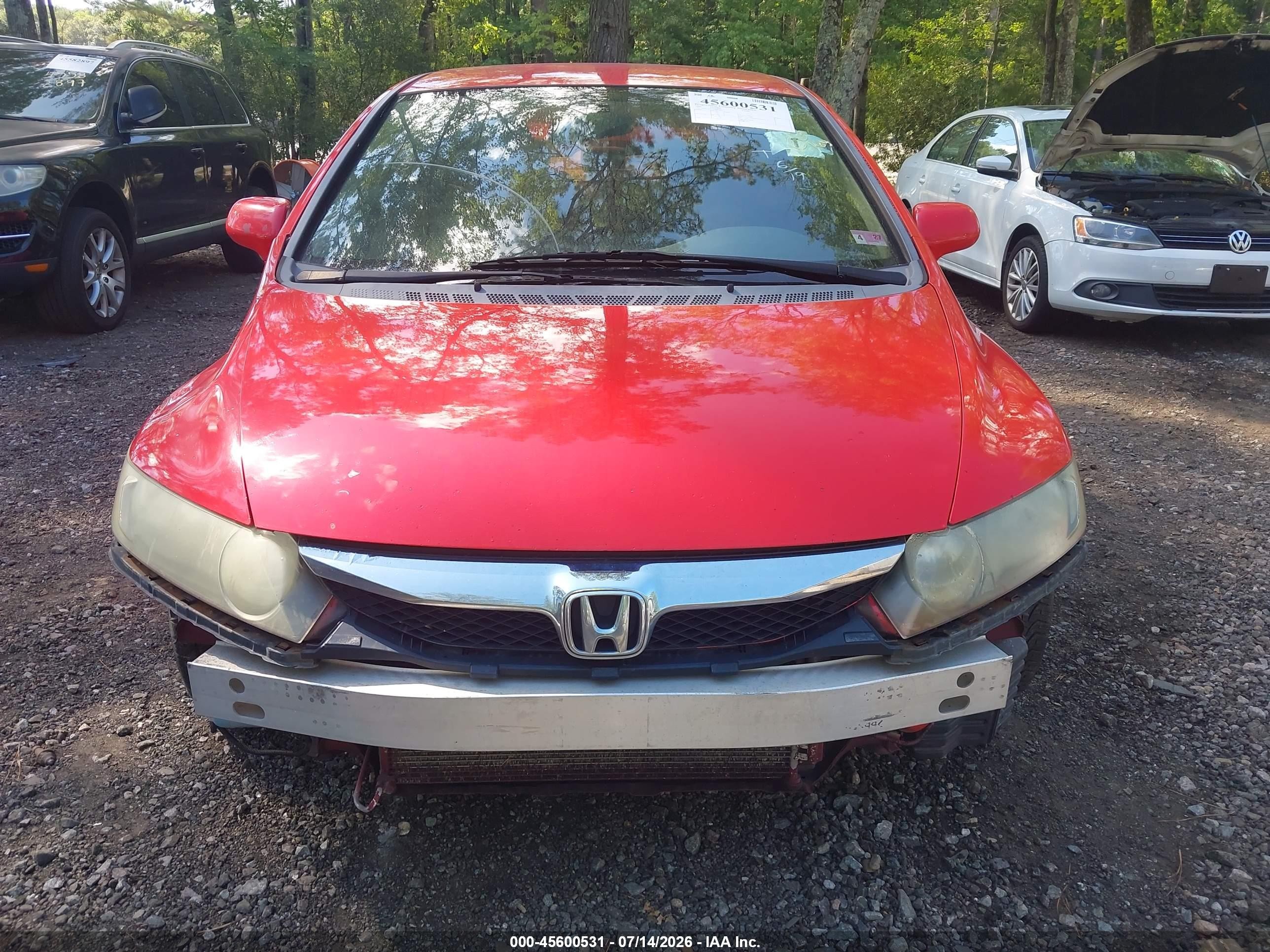 2009 Honda Civic Lx Красный vin: 2HGFA16539H529663