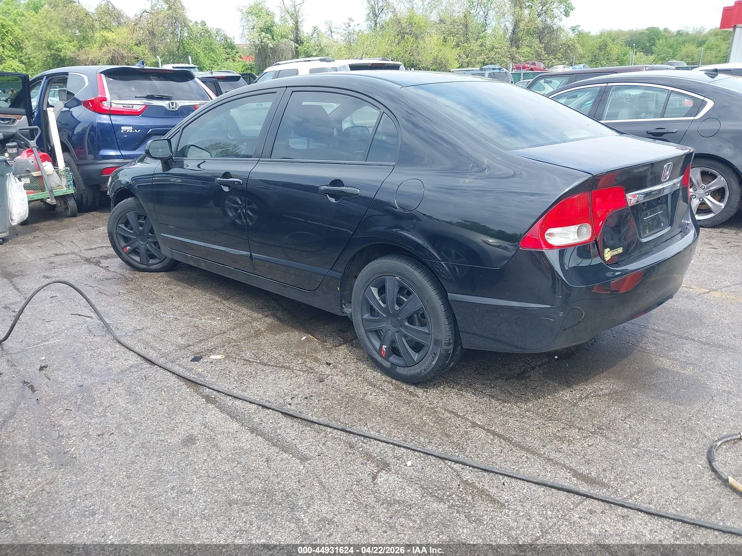 2009 Honda Civic Lx Black vin: 2HGFA16539H530070