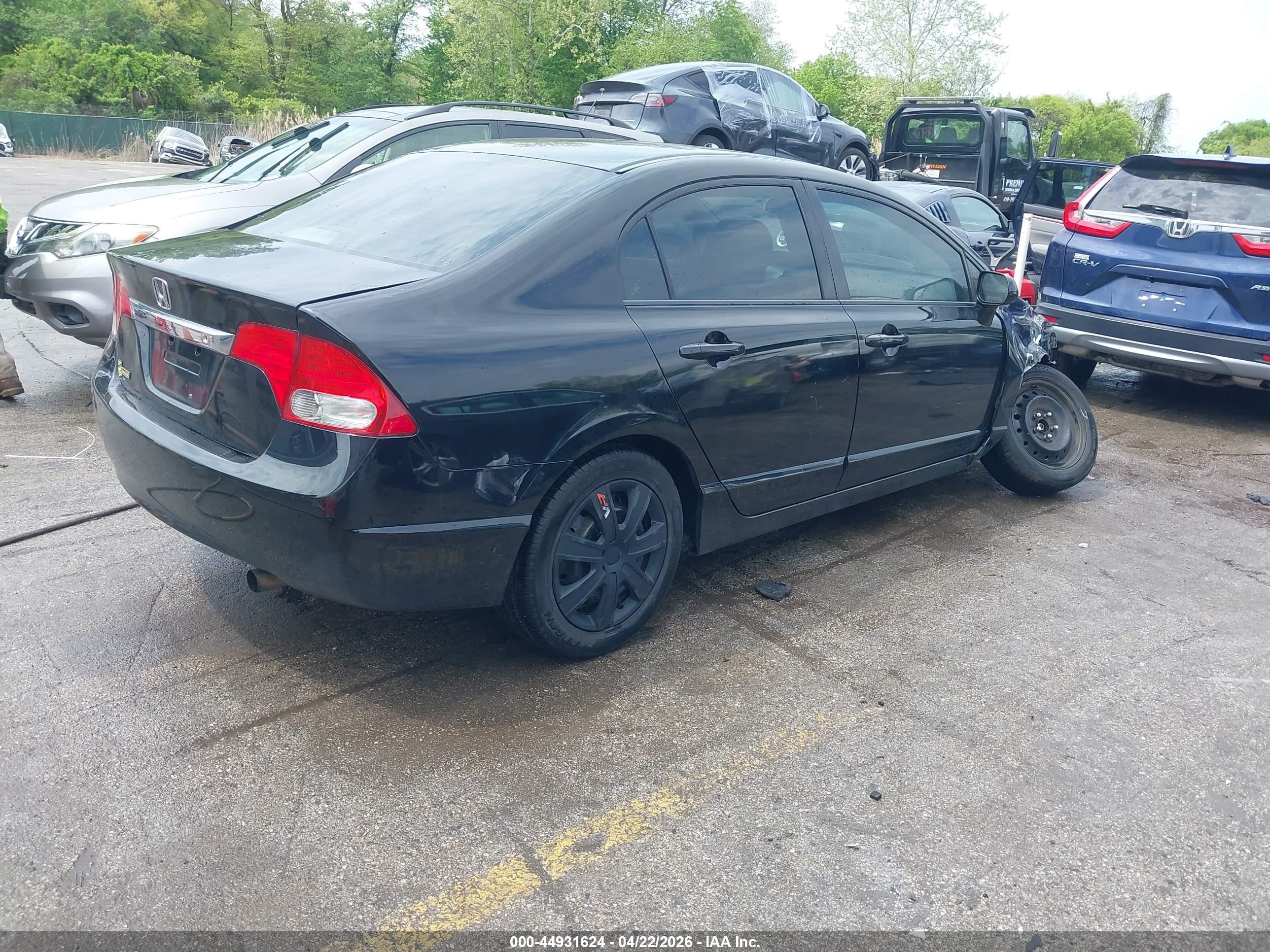 2009 Honda Civic Lx Black vin: 2HGFA16539H530070