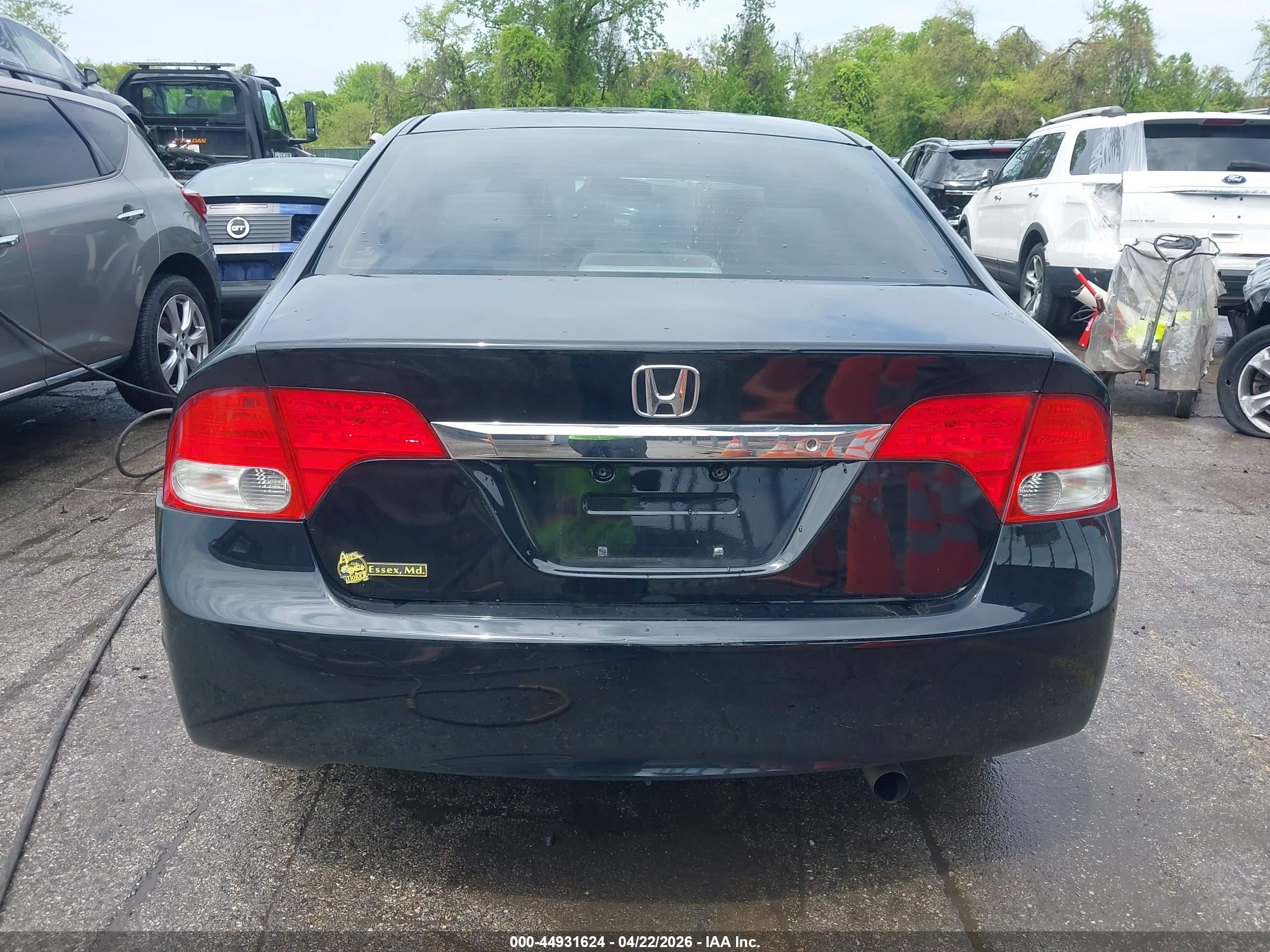 2009 Honda Civic Lx Black vin: 2HGFA16539H530070