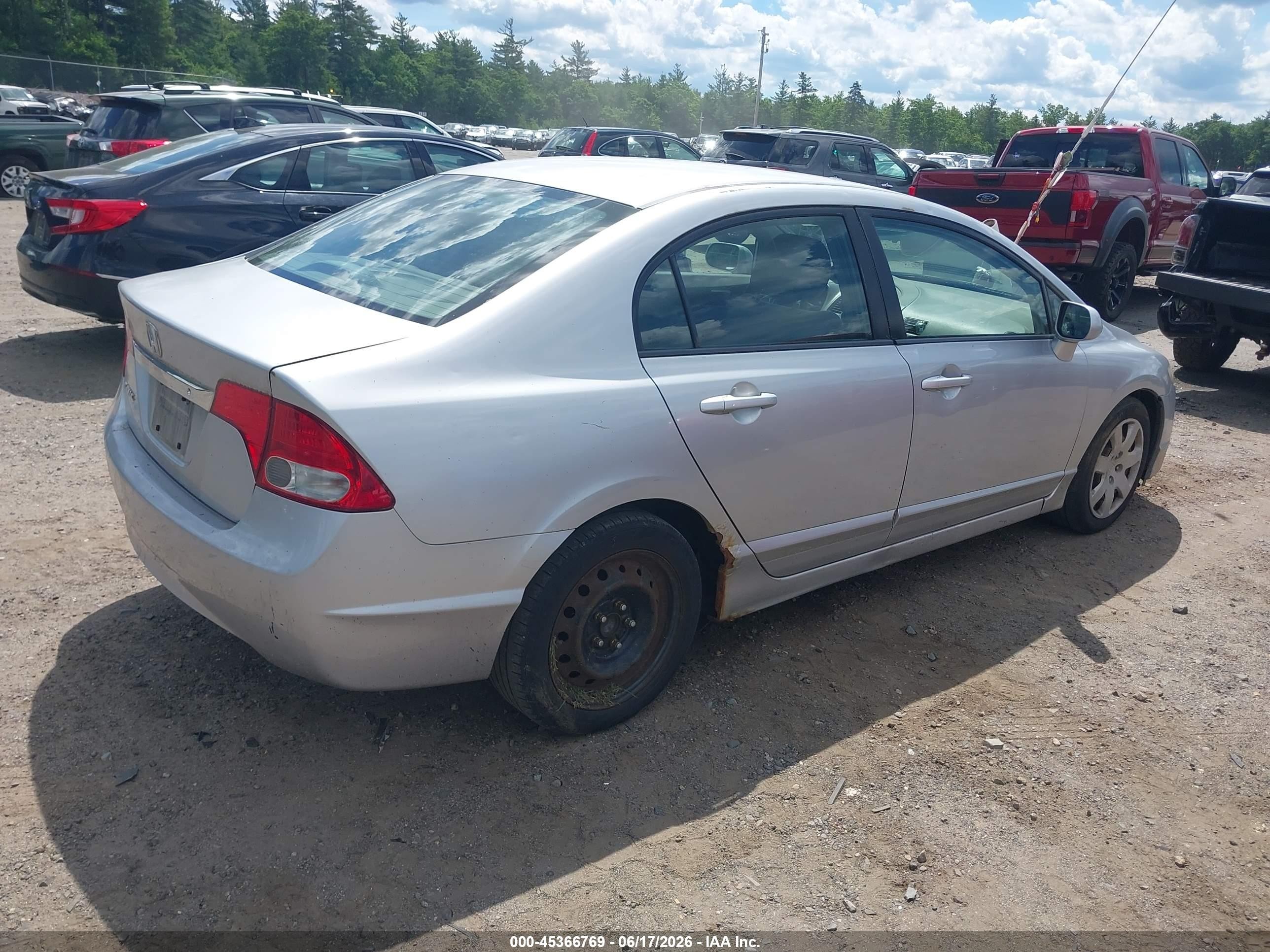 2009 Honda Civic Lx Silver vin: 2HGFA16539H532787