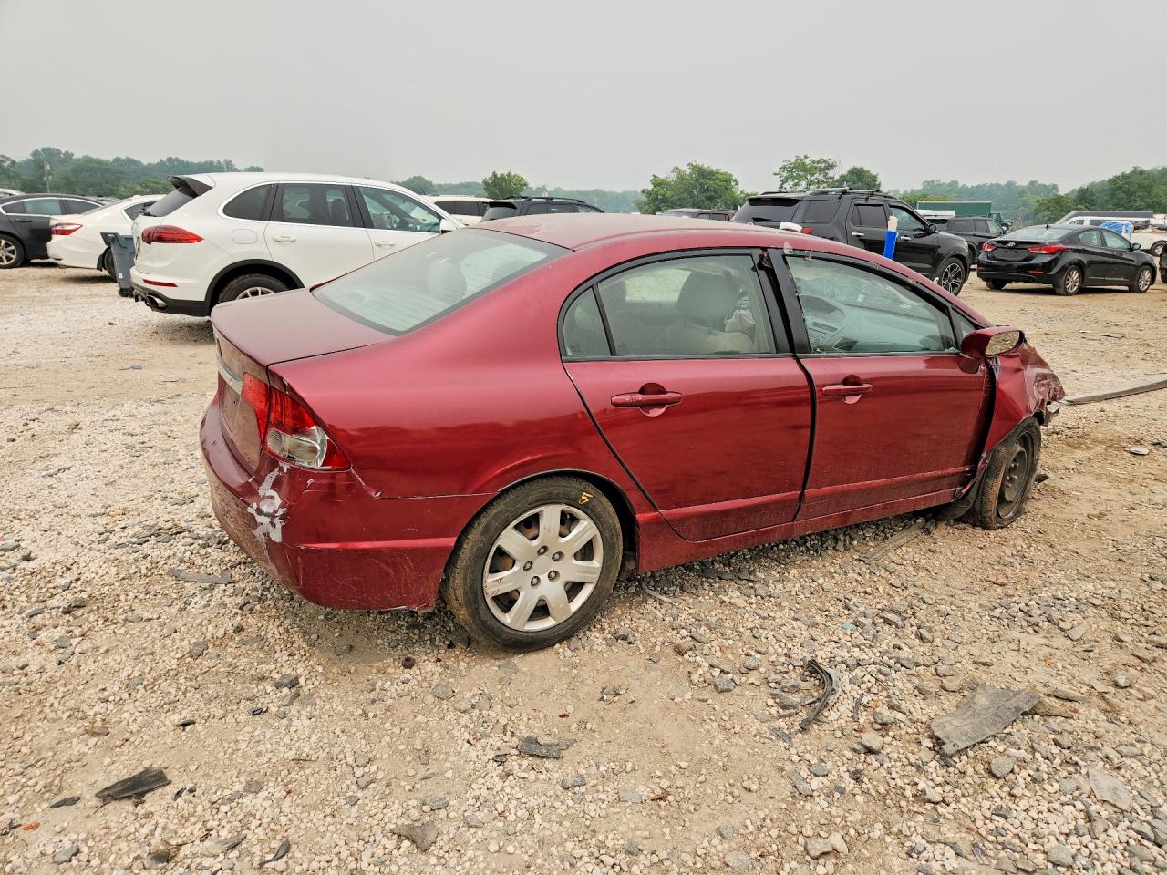 2009 Honda Civic Lx Бордовый vin: 2HGFA16539H534670