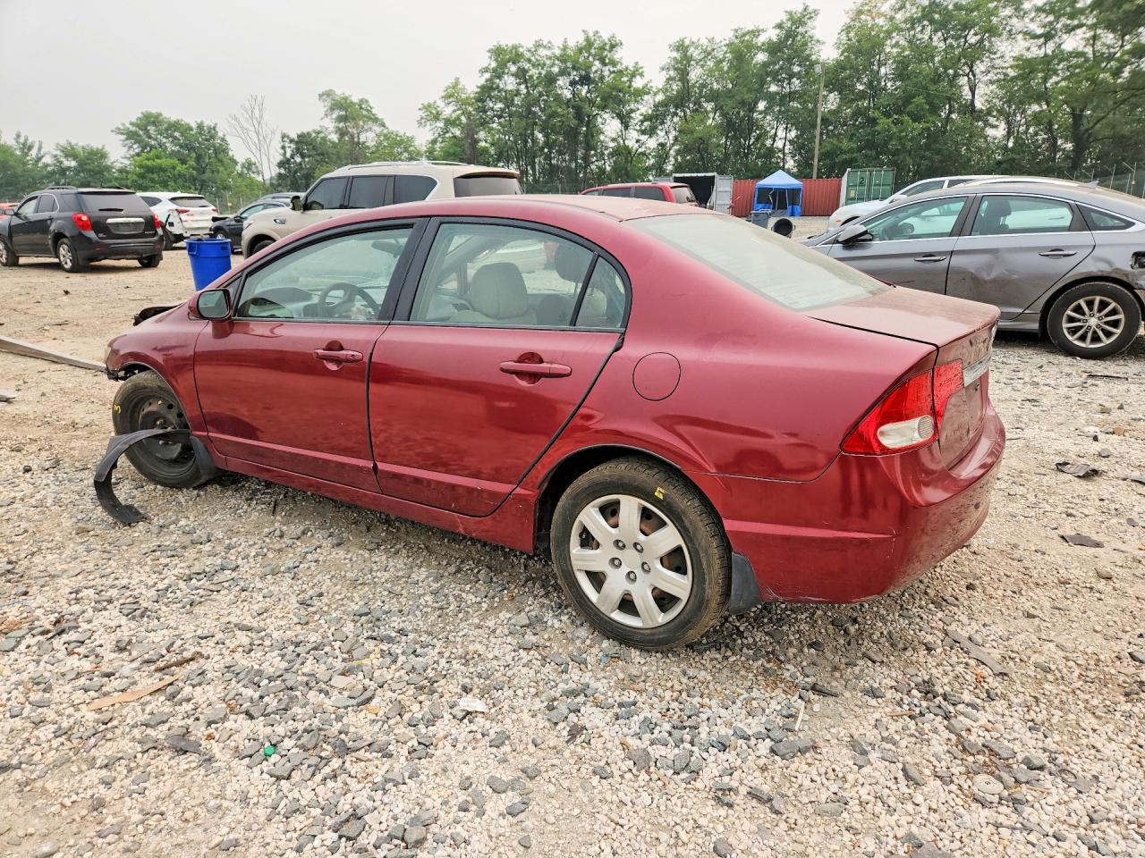 2009 Honda Civic Lx Бордовый vin: 2HGFA16539H534670