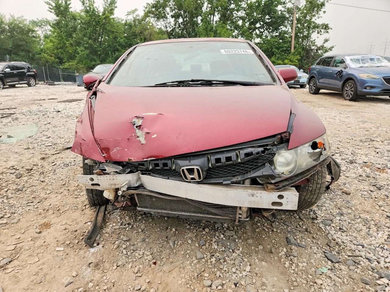2009 Honda Civic Lx Бордовый vin: 2HGFA16539H534670