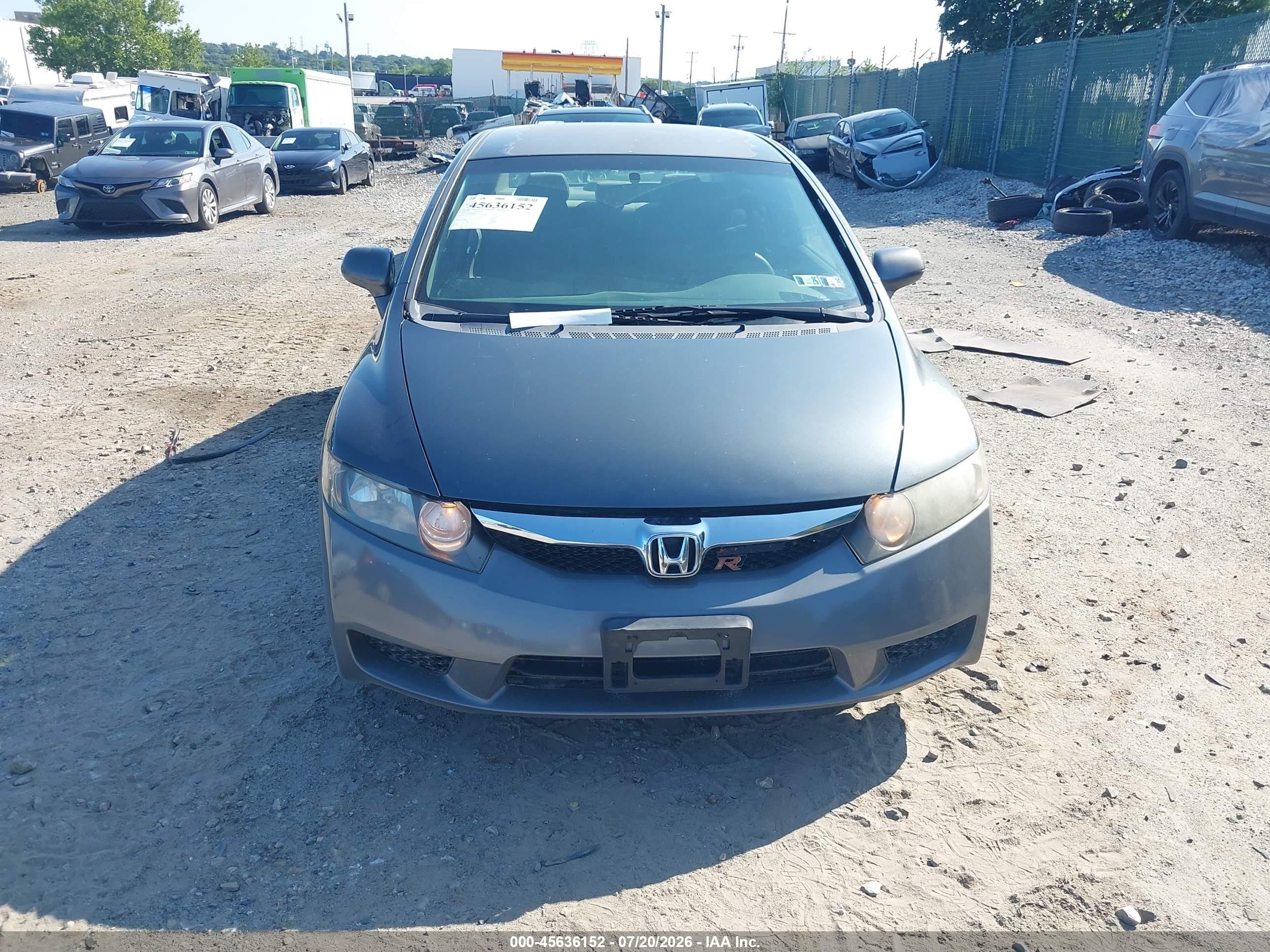 2009 Honda Civic Lx Gray vin: 2HGFA16539H538928