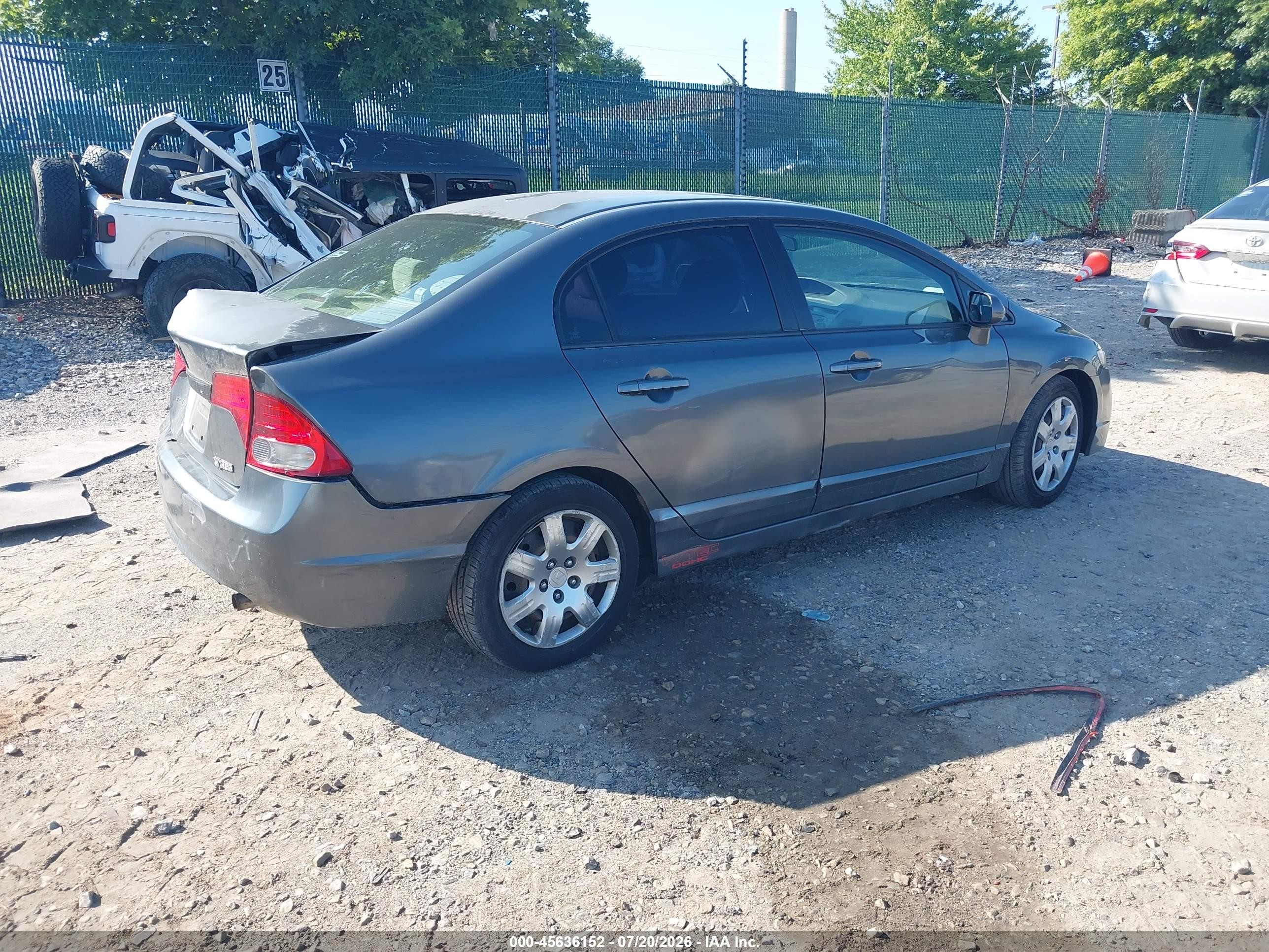2009 Honda Civic Lx Gray vin: 2HGFA16539H538928