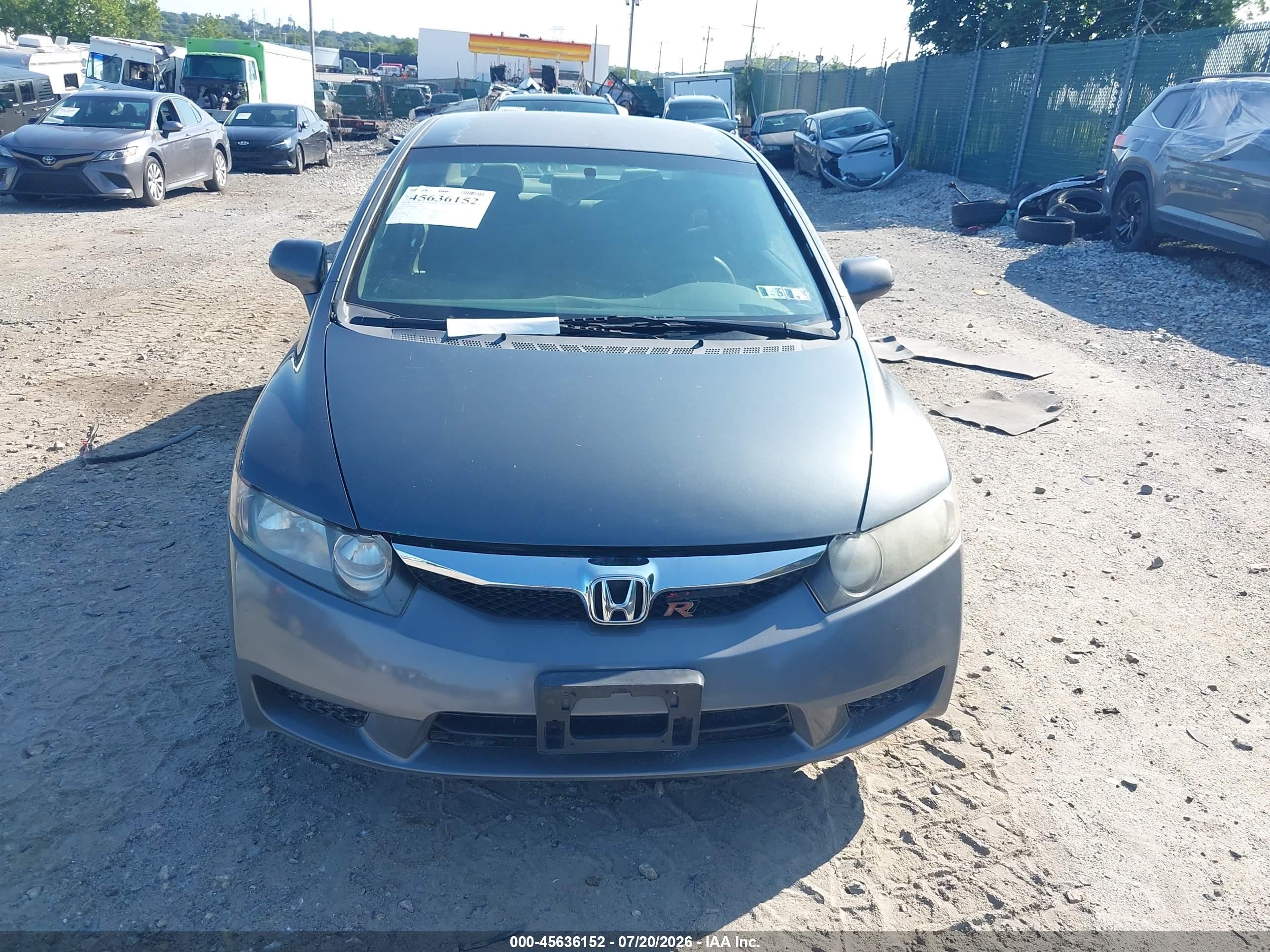 2009 Honda Civic Lx Gray vin: 2HGFA16539H538928