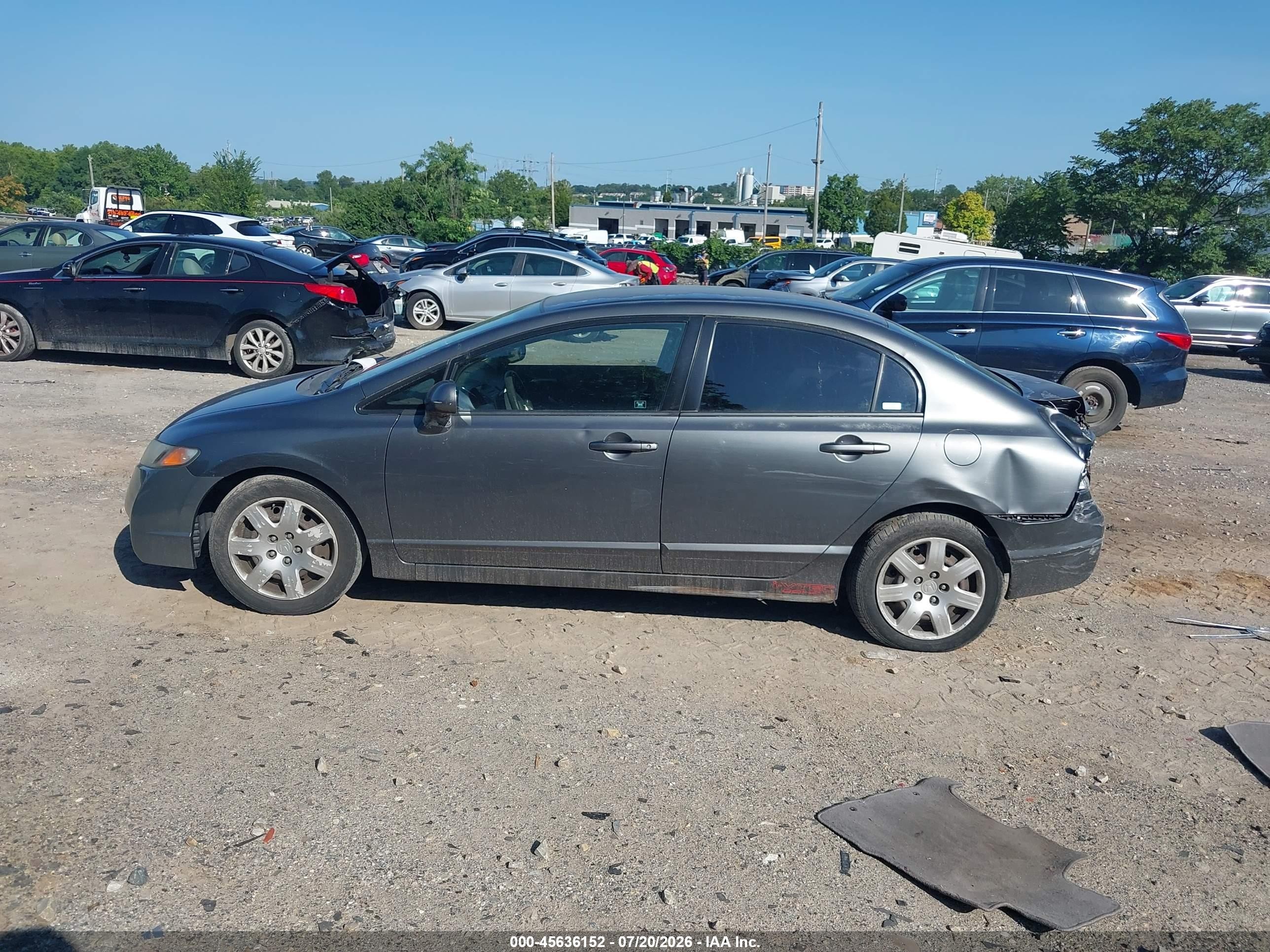 2009 Honda Civic Lx Gray vin: 2HGFA16539H538928