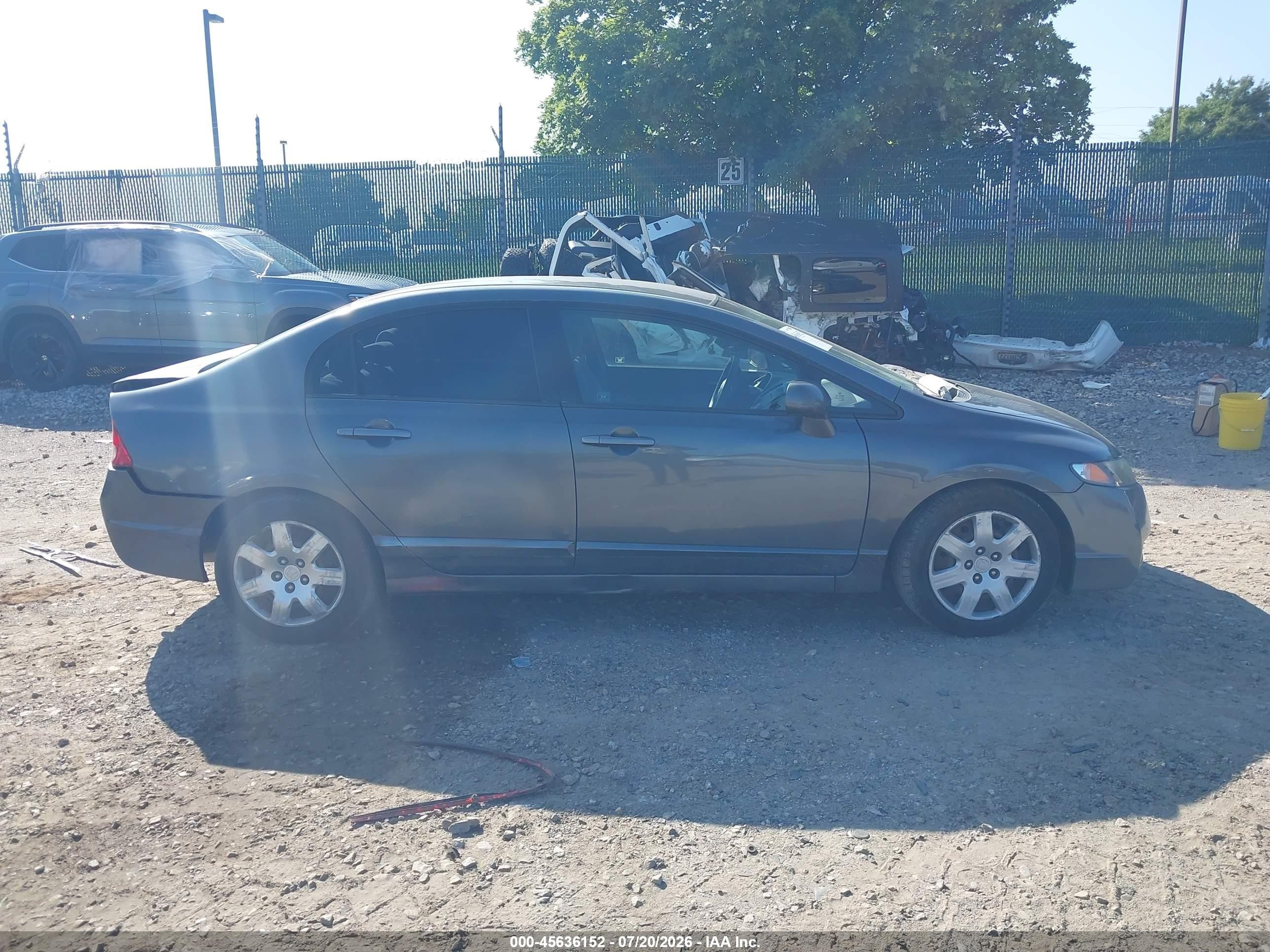 2009 Honda Civic Lx Gray vin: 2HGFA16539H538928