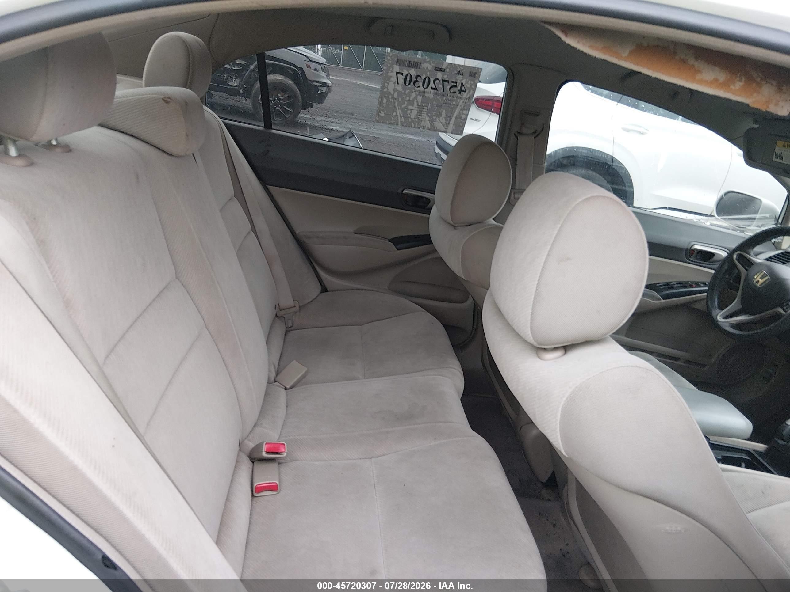 2009 Honda Civic Lx White vin: 2HGFA16539H539898