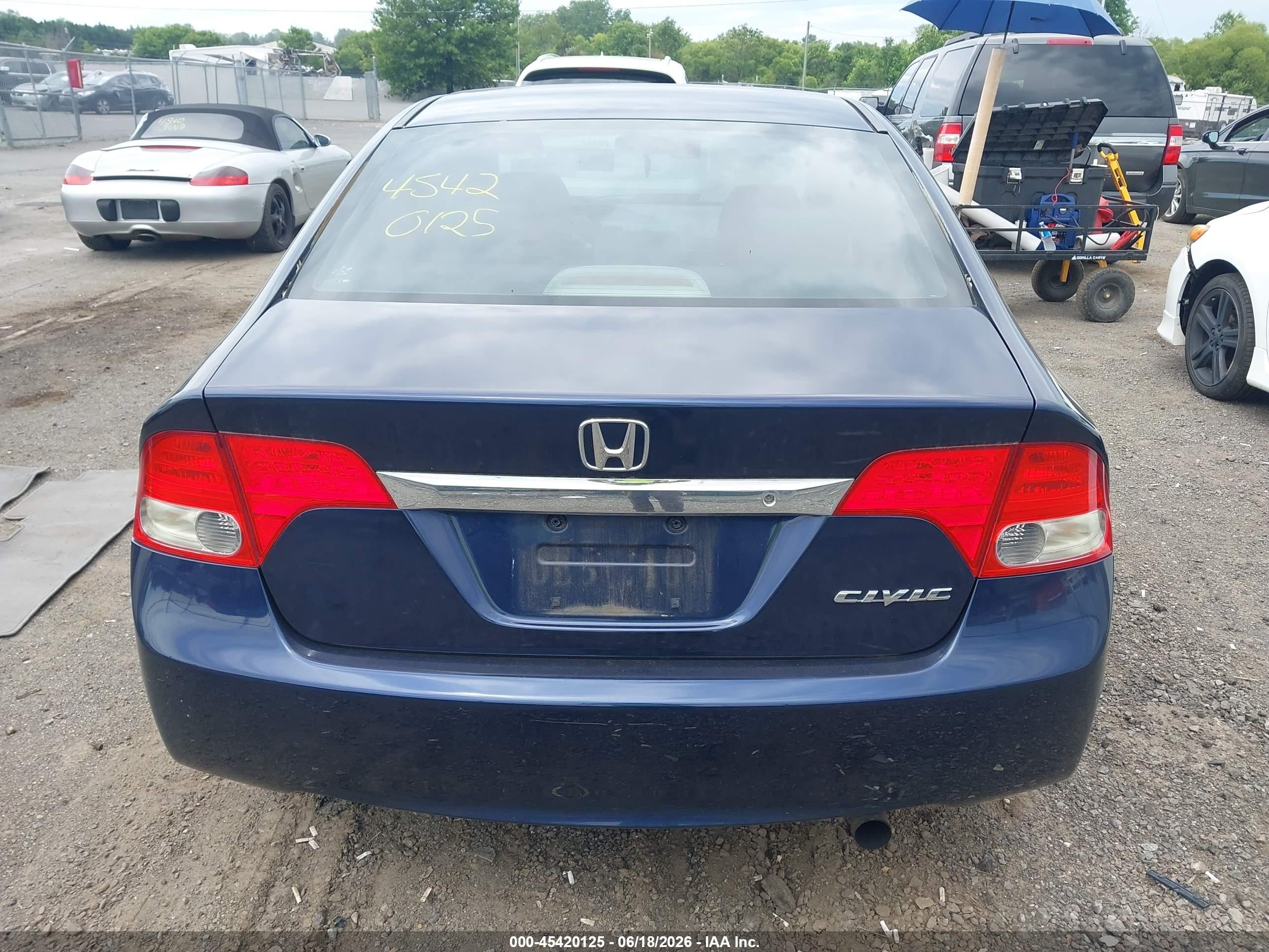 2009 Honda Civic Lx Blue vin: 2HGFA16539H546561