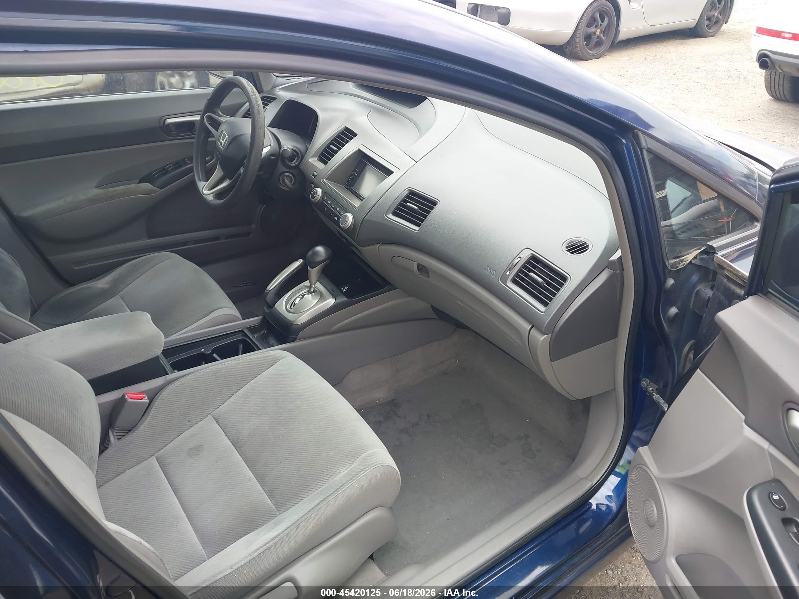 2009 Honda Civic Lx Blue vin: 2HGFA16539H546561