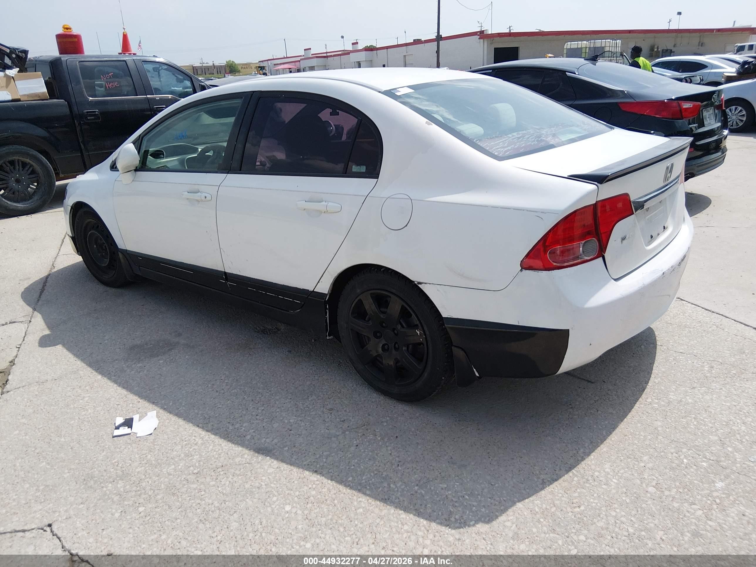 2009 Honda Civic Lx White vin: 2HGFA16539H548035