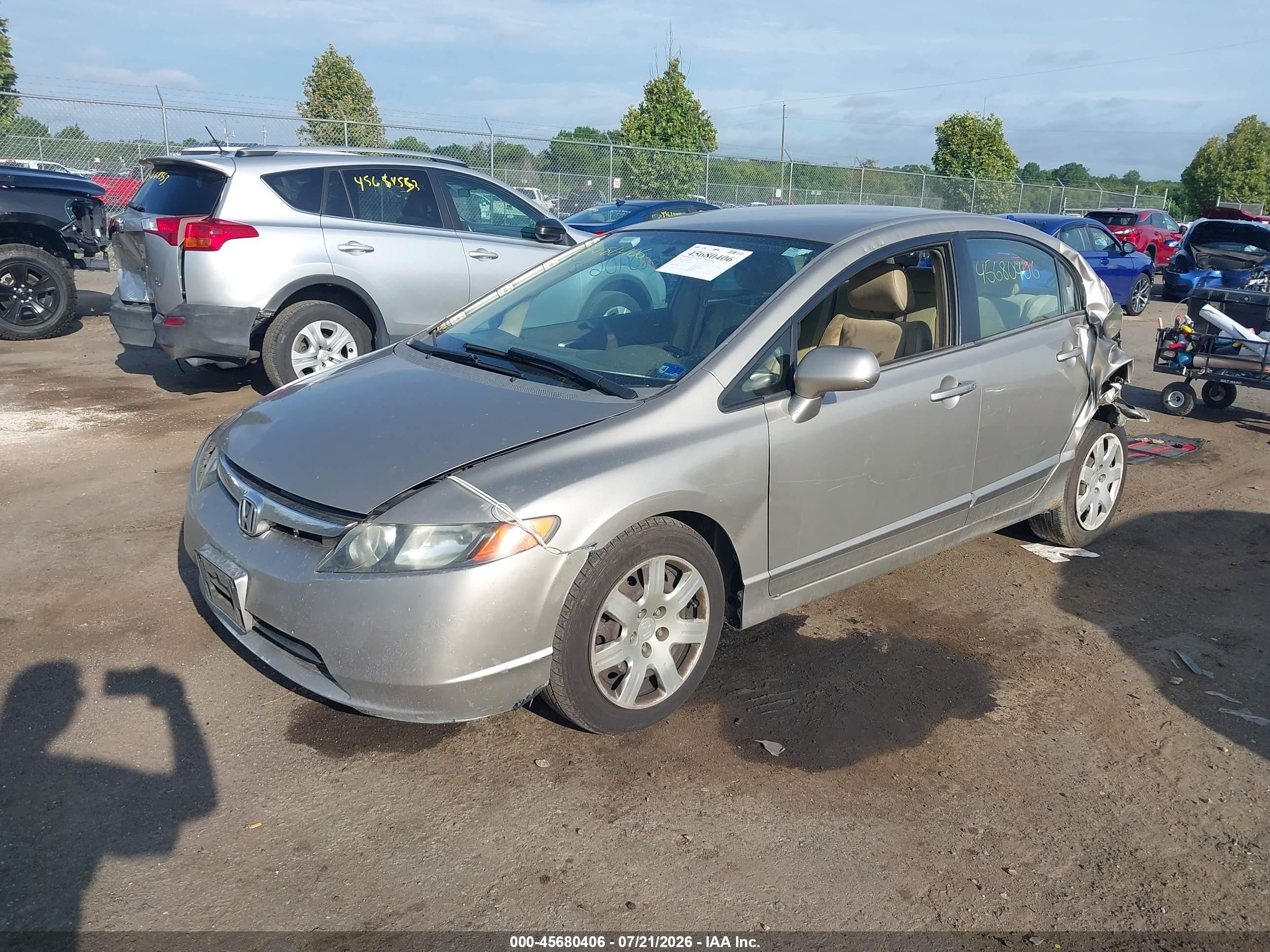 2006 Honda Civic Lx Золотой vin: 2HGFA16546H517033