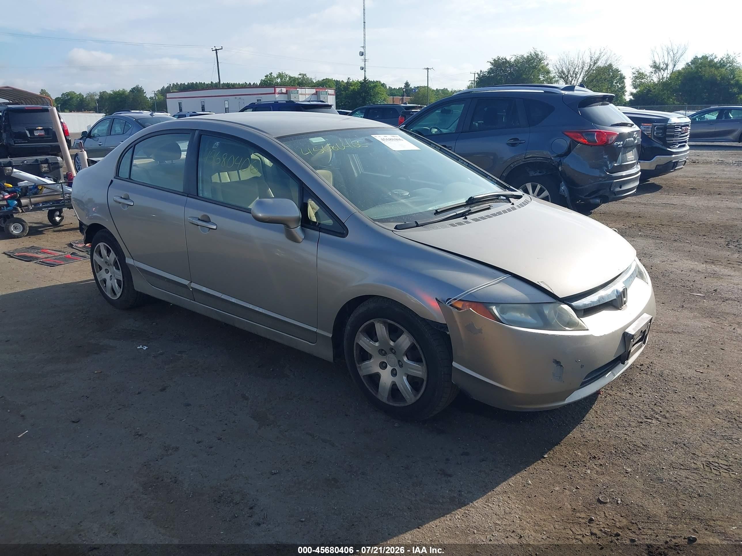 2006 Honda Civic Lx Золотой vin: 2HGFA16546H517033