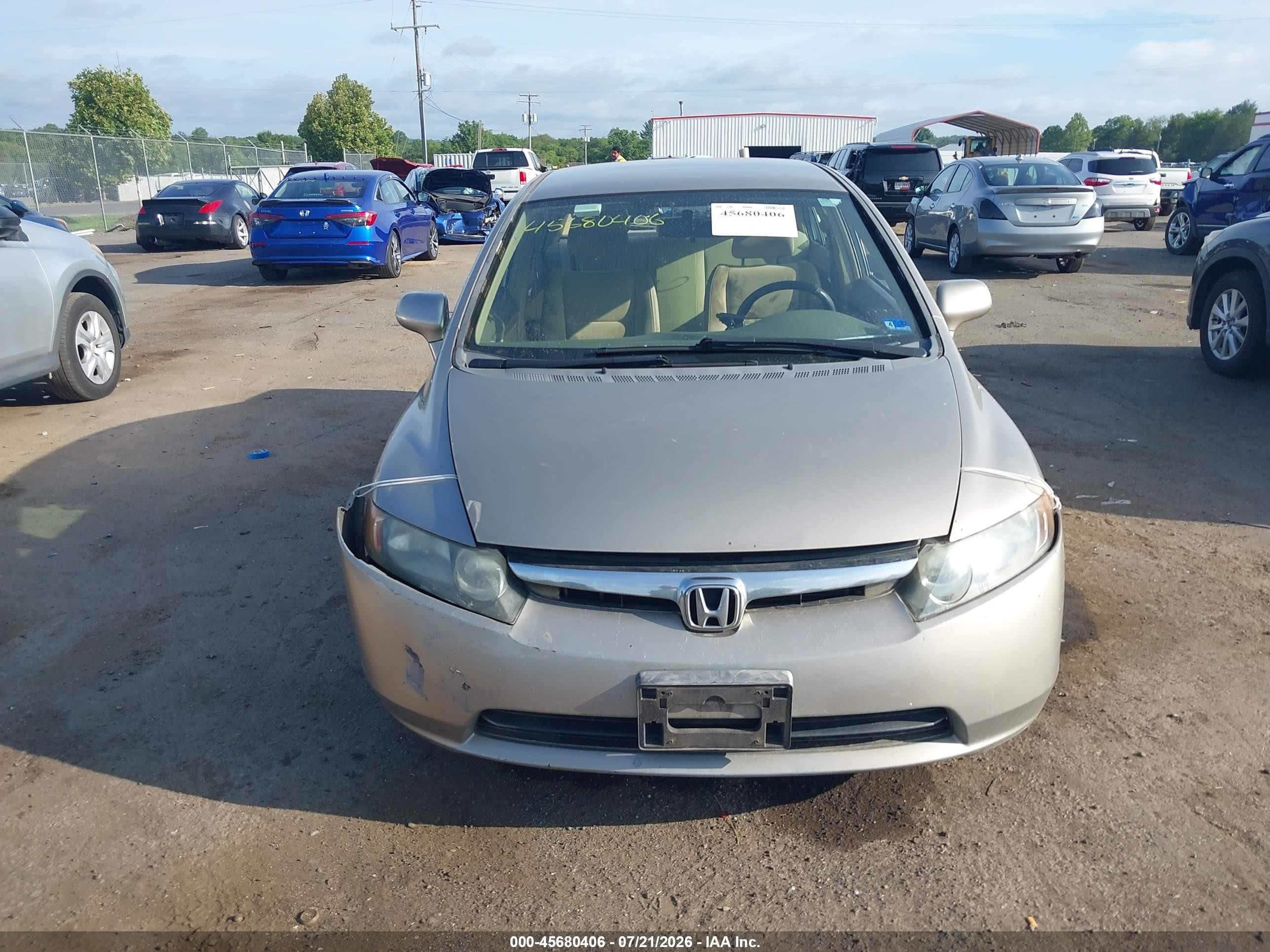 2006 Honda Civic Lx Золотой vin: 2HGFA16546H517033
