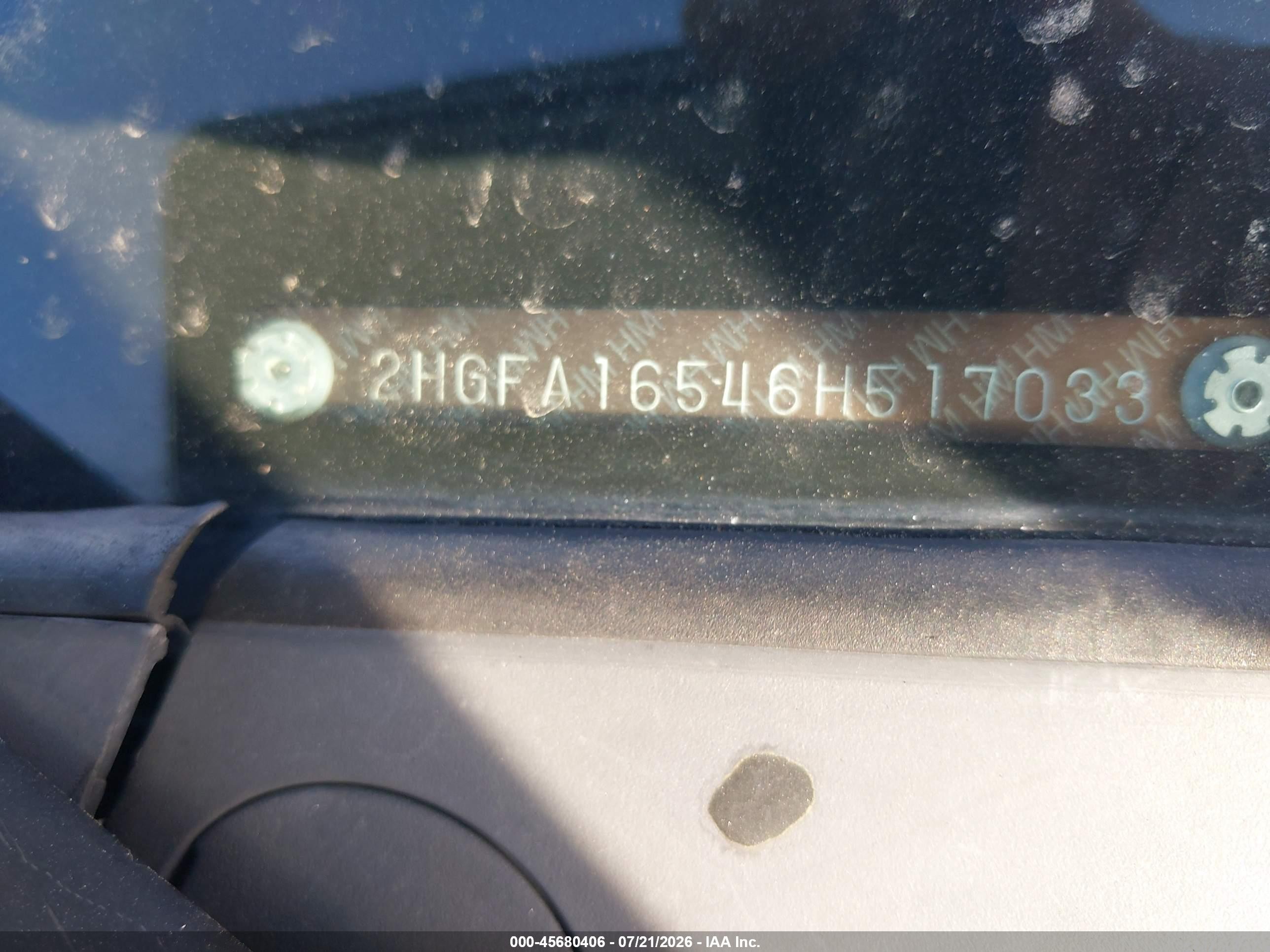 2006 Honda Civic Lx Золотой vin: 2HGFA16546H517033