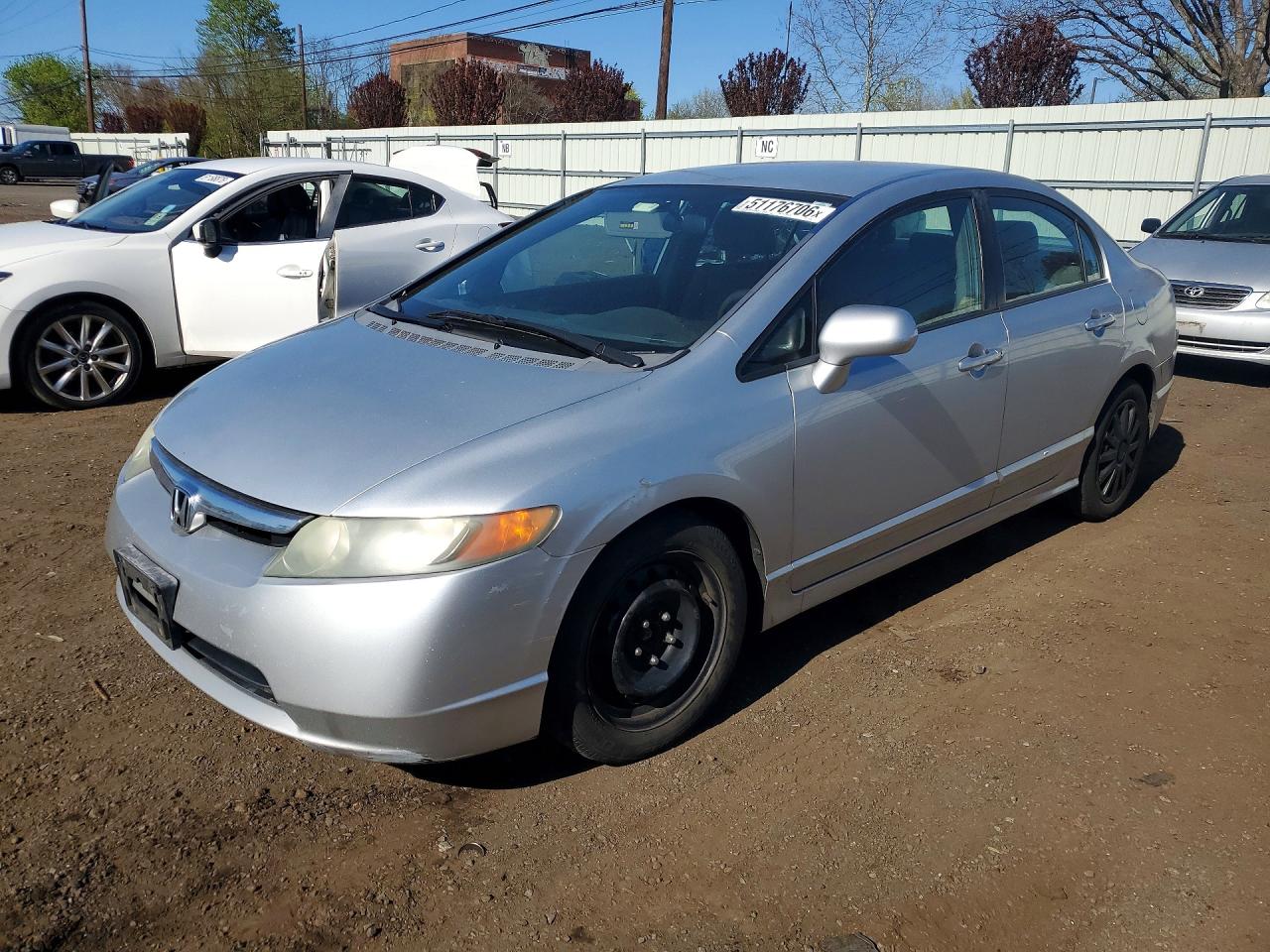 2007 Honda Civic Lx Silver vin: 2HGFA16547H314130