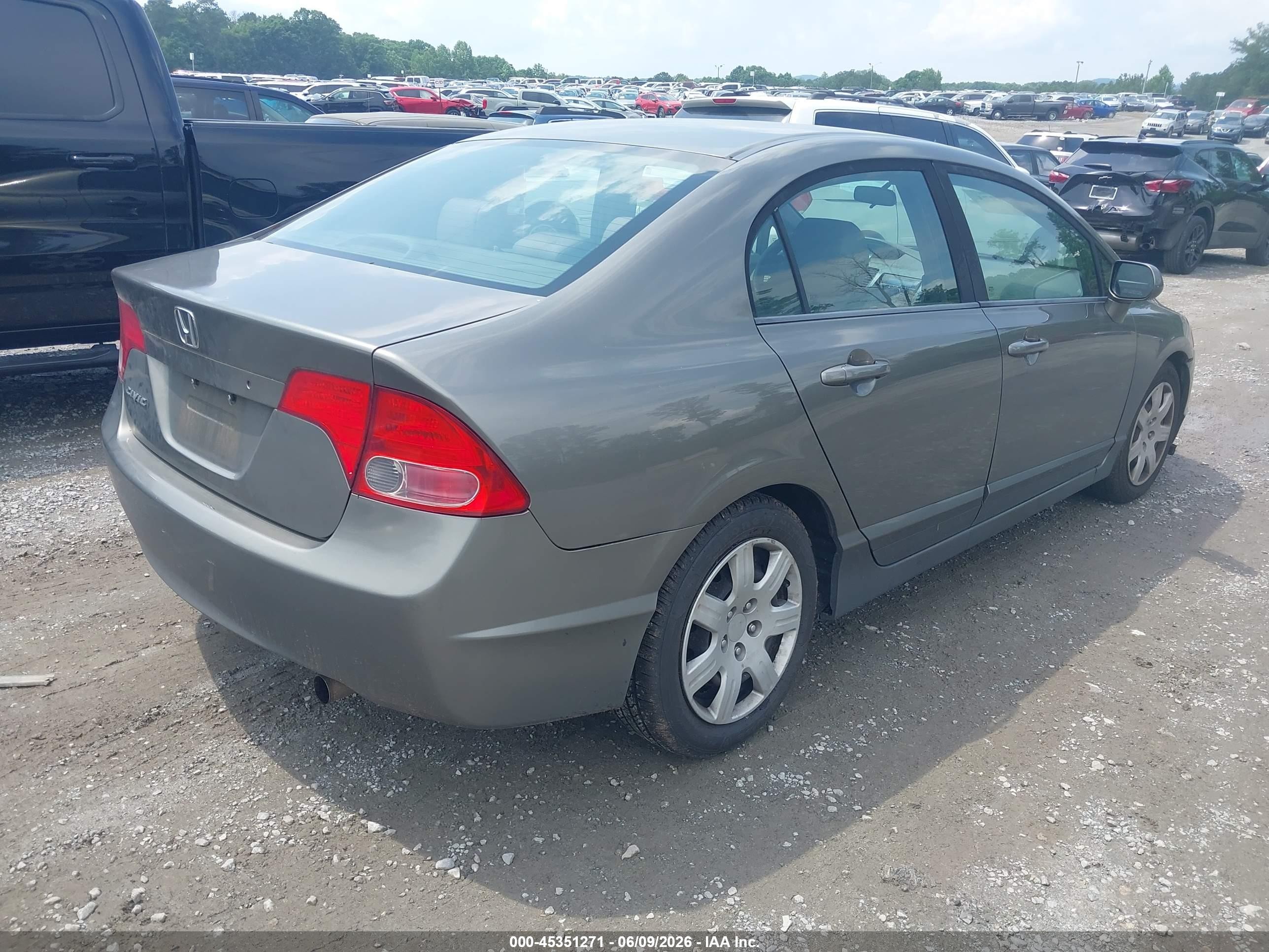 2007 Honda Civic Lx Gray vin: 2HGFA16547H505322