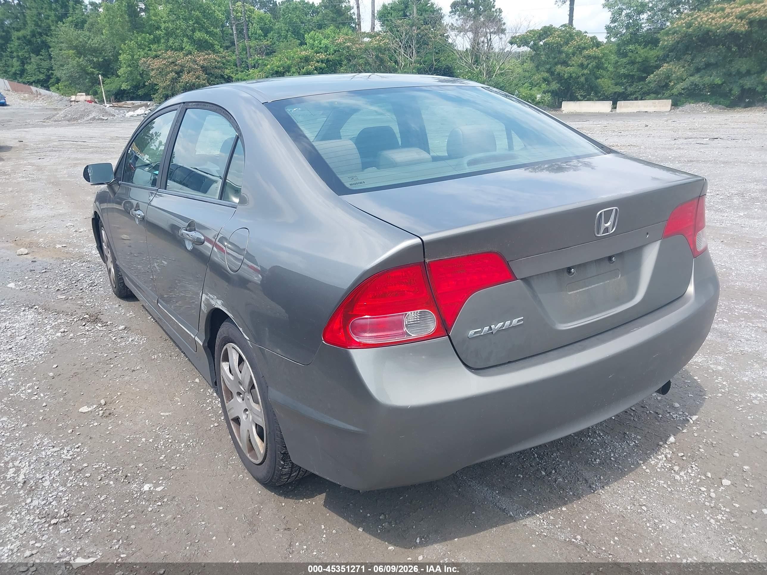 2007 Honda Civic Lx Gray vin: 2HGFA16547H505322