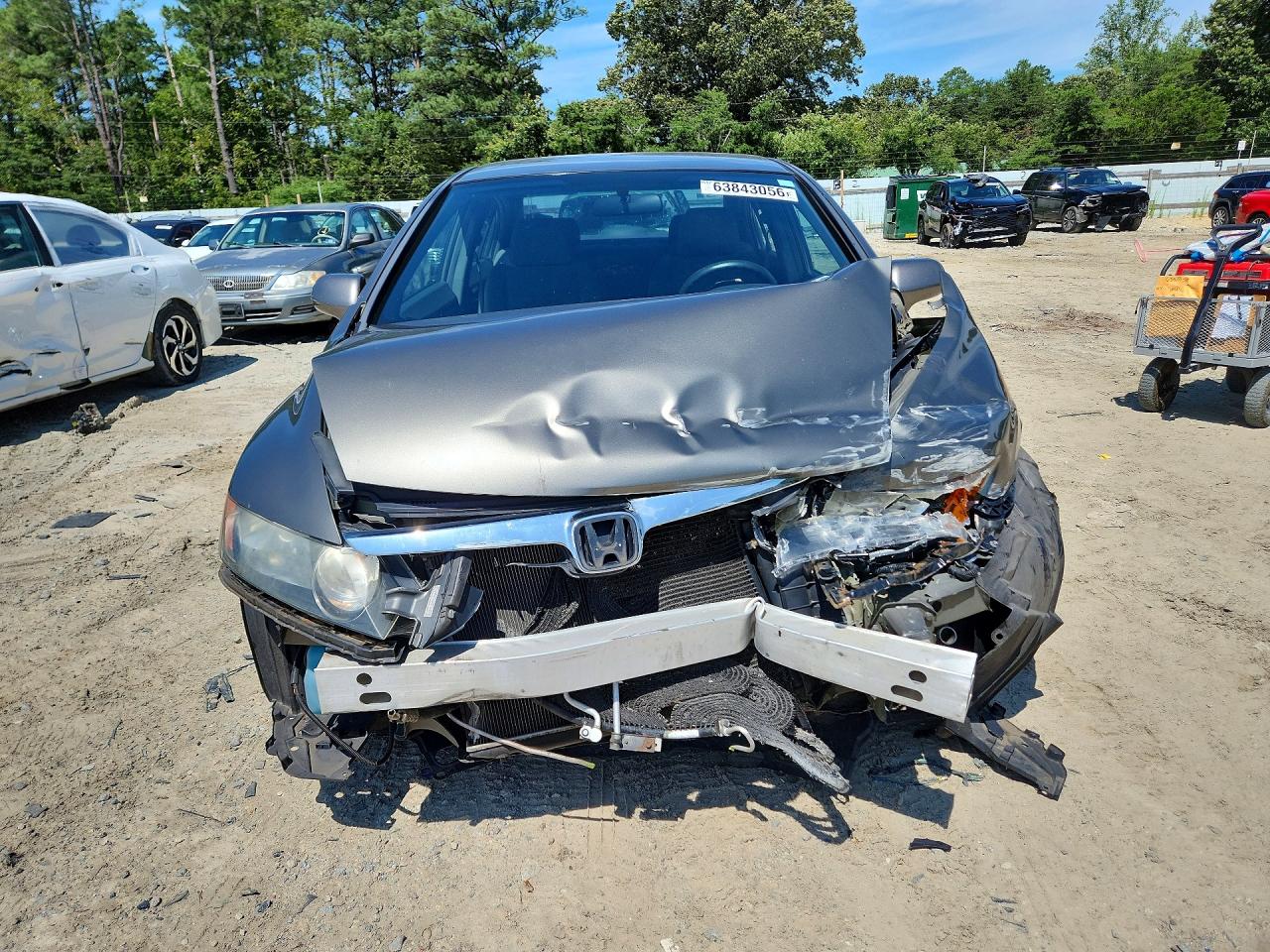 2007 Honda Civic Lx Gray vin: 2HGFA16547H506888