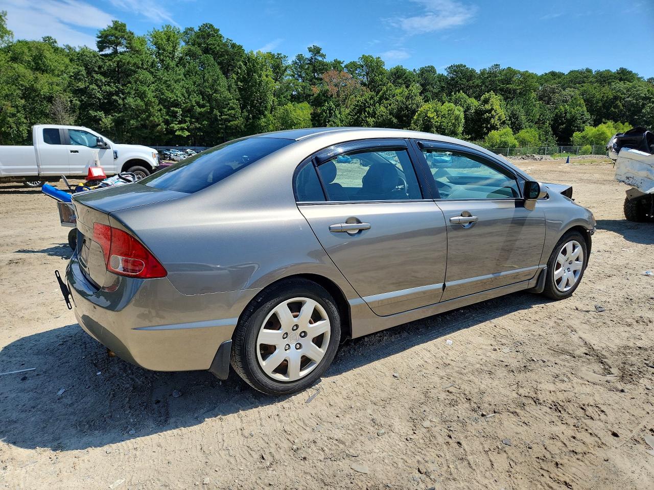 2007 Honda Civic Lx Gray vin: 2HGFA16547H506888