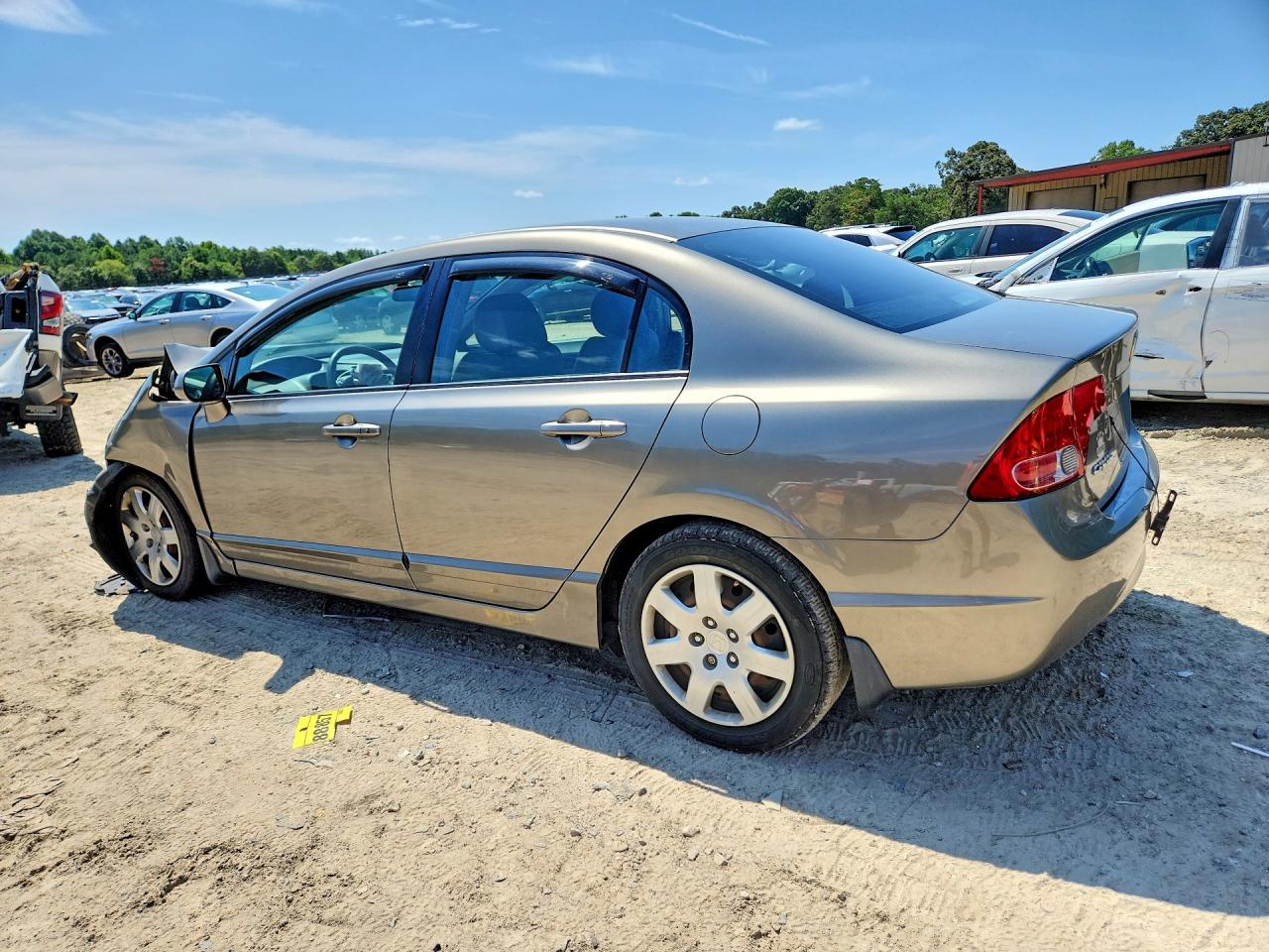 2007 Honda Civic Lx Gray vin: 2HGFA16547H506888