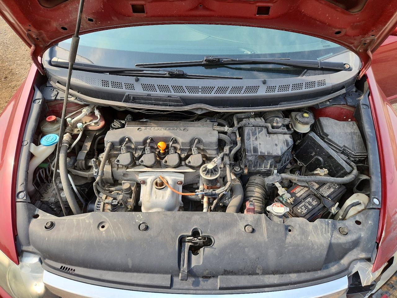 2008 Honda Civic Lx Red vin: 2HGFA16548H016842