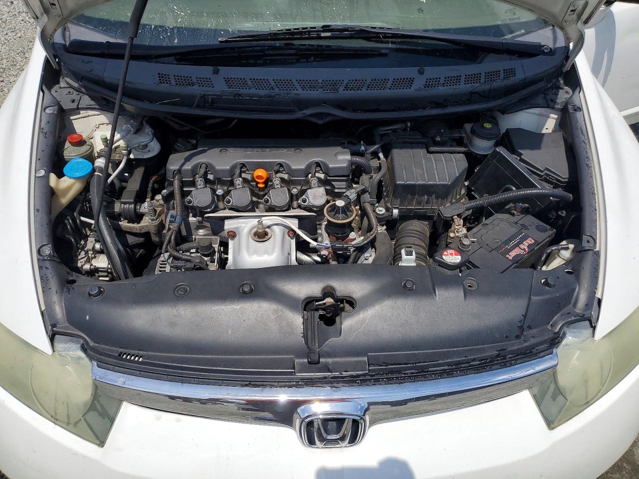 2008 Honda Civic Lx White vin: 2HGFA16548H328904