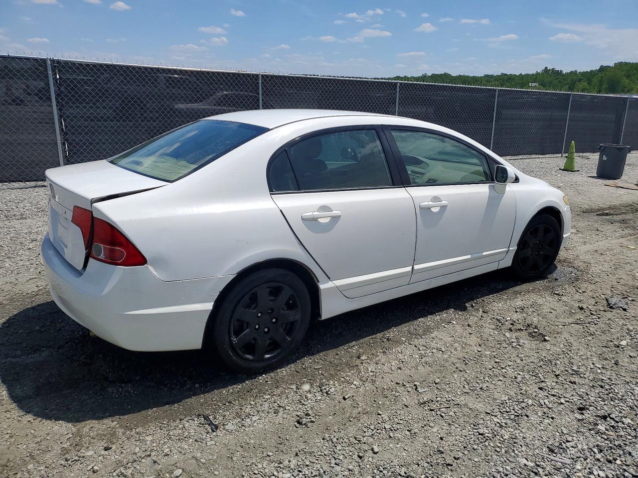 2008 Honda Civic Lx White vin: 2HGFA16548H328904