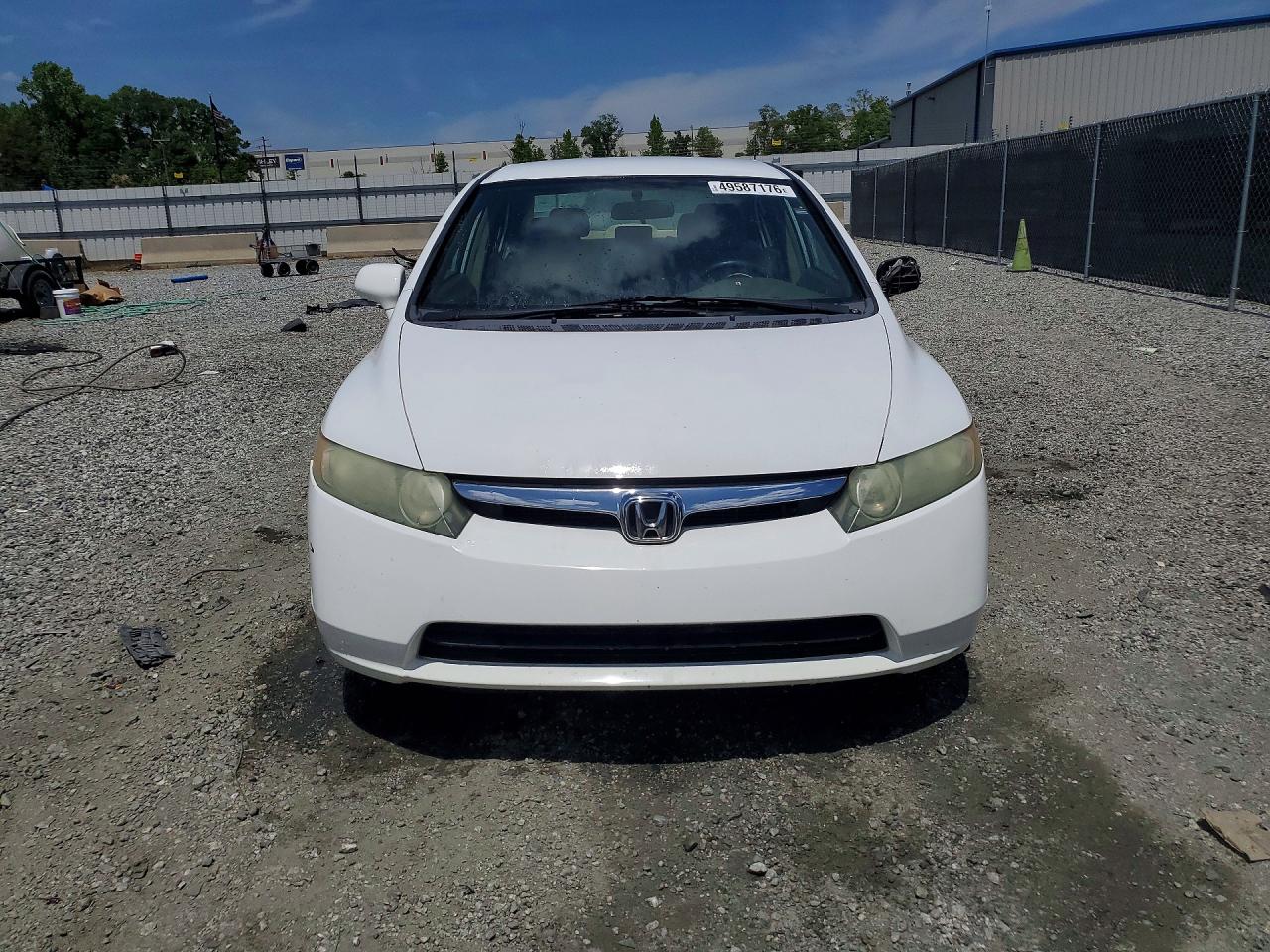 2008 Honda Civic Lx White vin: 2HGFA16548H328904