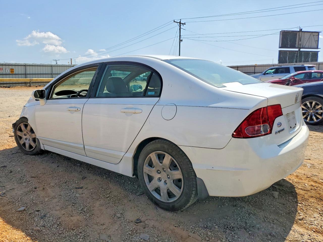 2008 Honda Civic Lx White vin: 2HGFA16548H333665