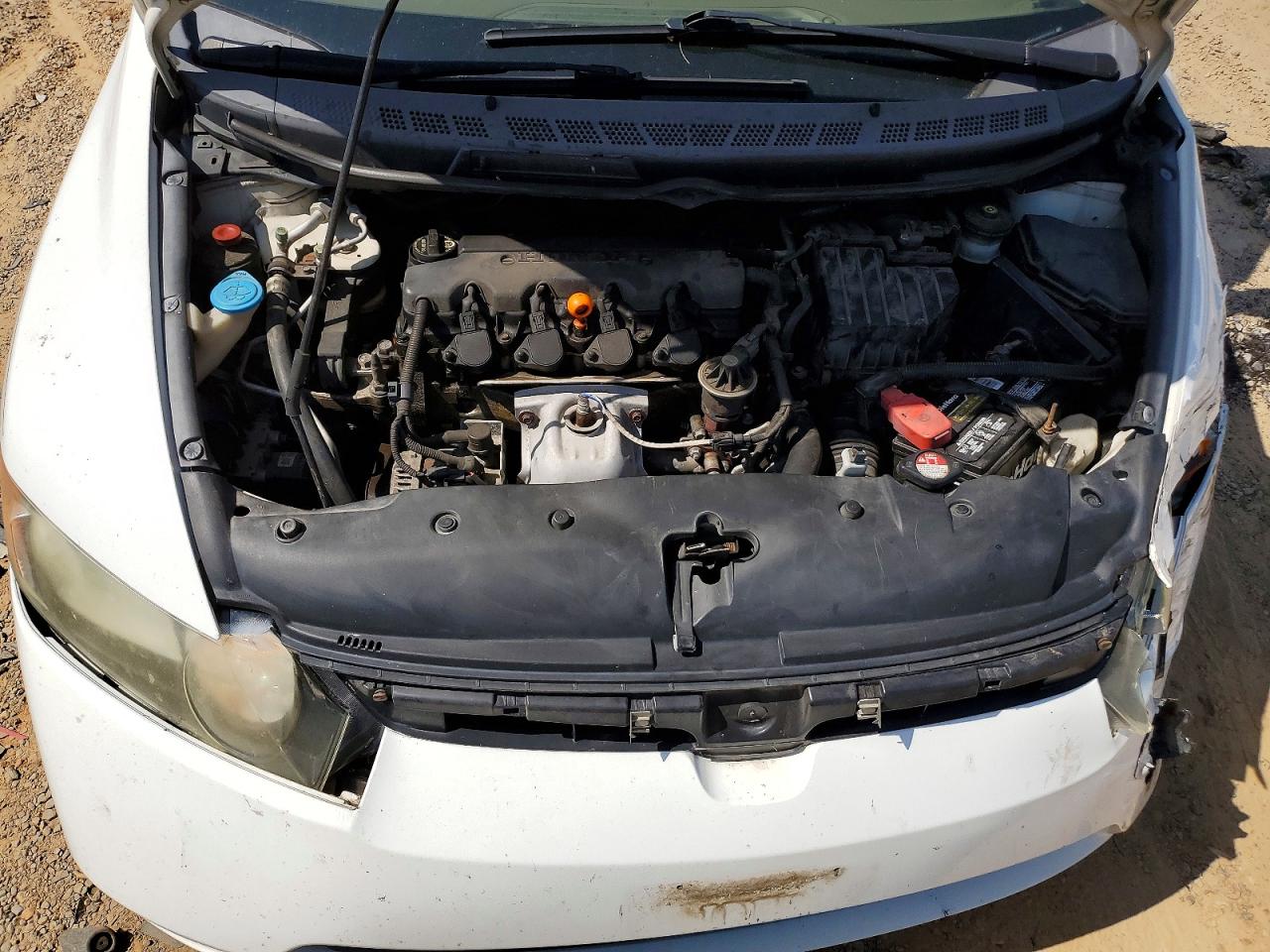 2008 Honda Civic Lx White vin: 2HGFA16548H333665