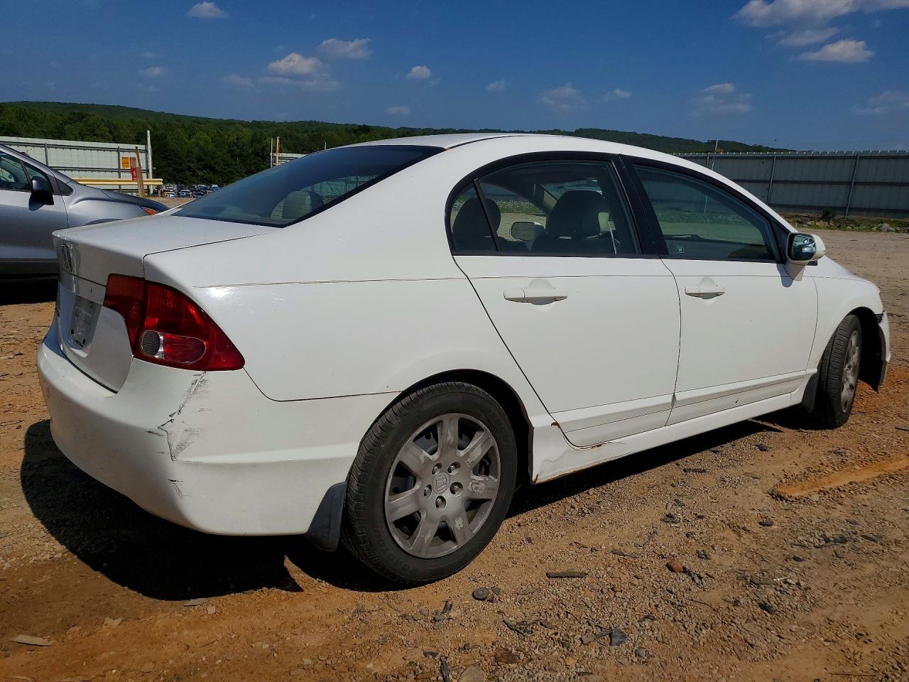 2008 Honda Civic Lx White vin: 2HGFA16548H333665