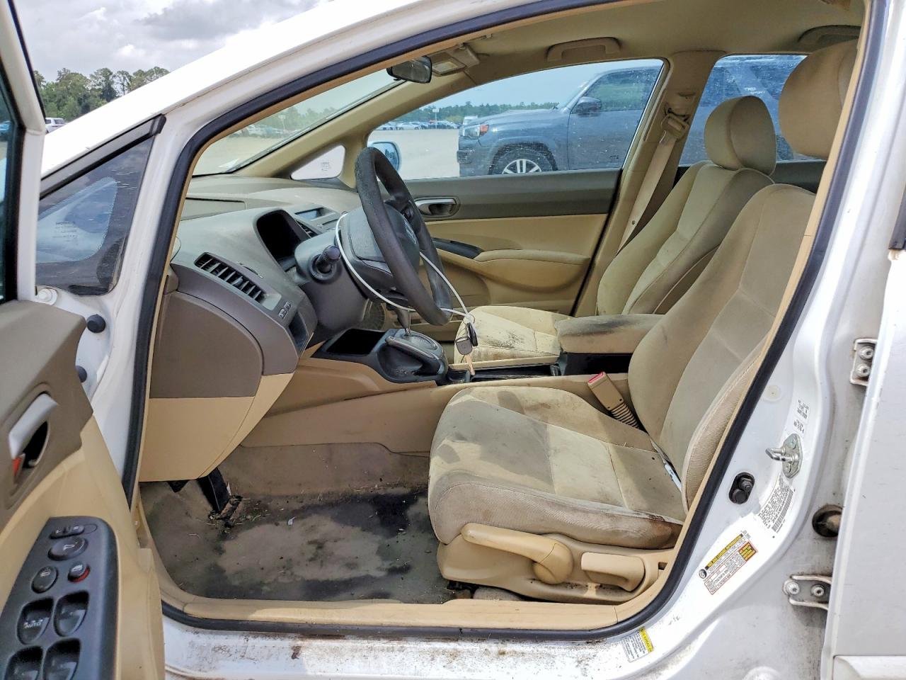 2008 Honda Civic Lx White vin: 2HGFA16548H338767
