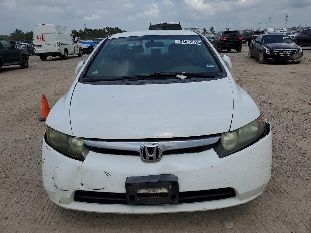 2008 Honda Civic Lx White vin: 2HGFA16548H338767