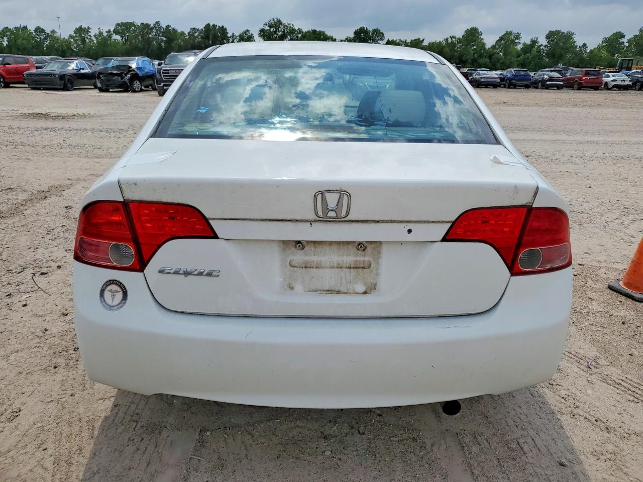 2008 Honda Civic Lx White vin: 2HGFA16548H338767