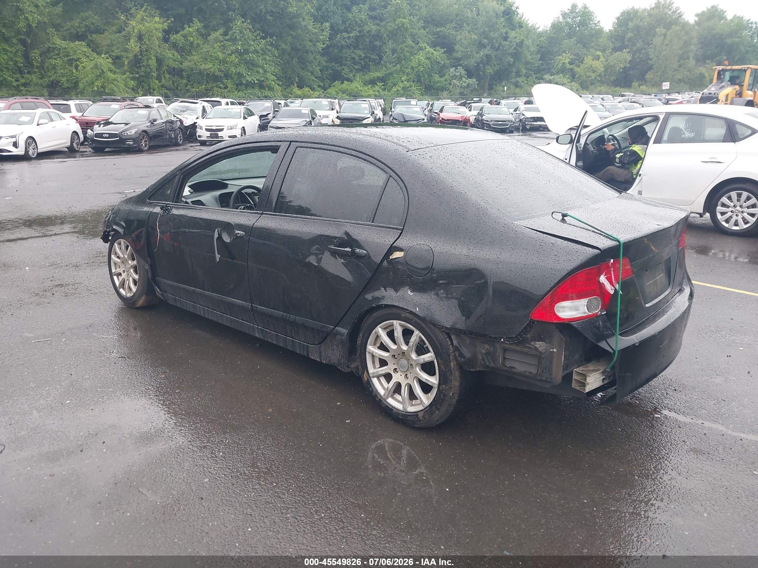 2008 Honda Civic Lx Black vin: 2HGFA16548H343676