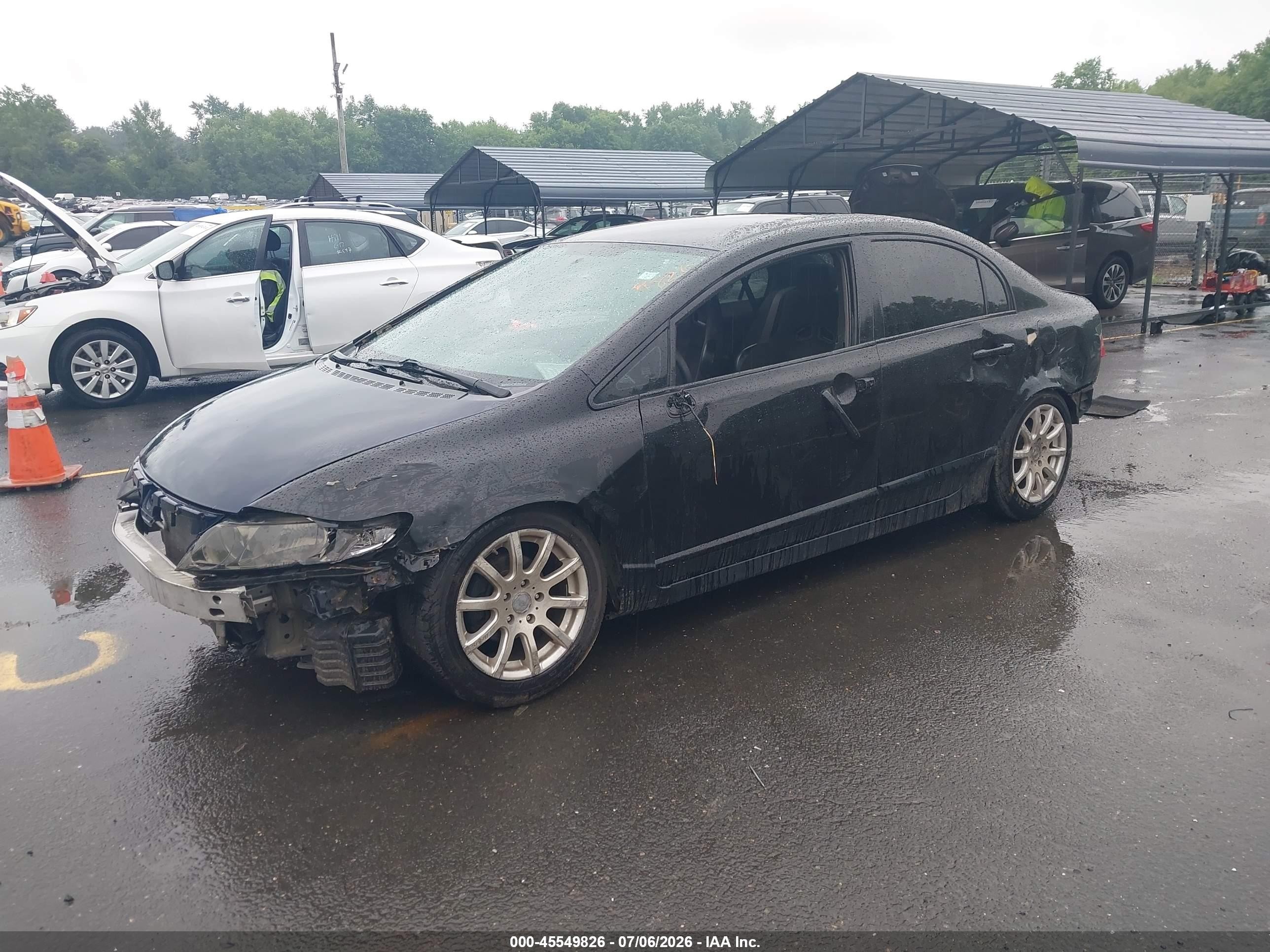 2008 Honda Civic Lx Black vin: 2HGFA16548H343676