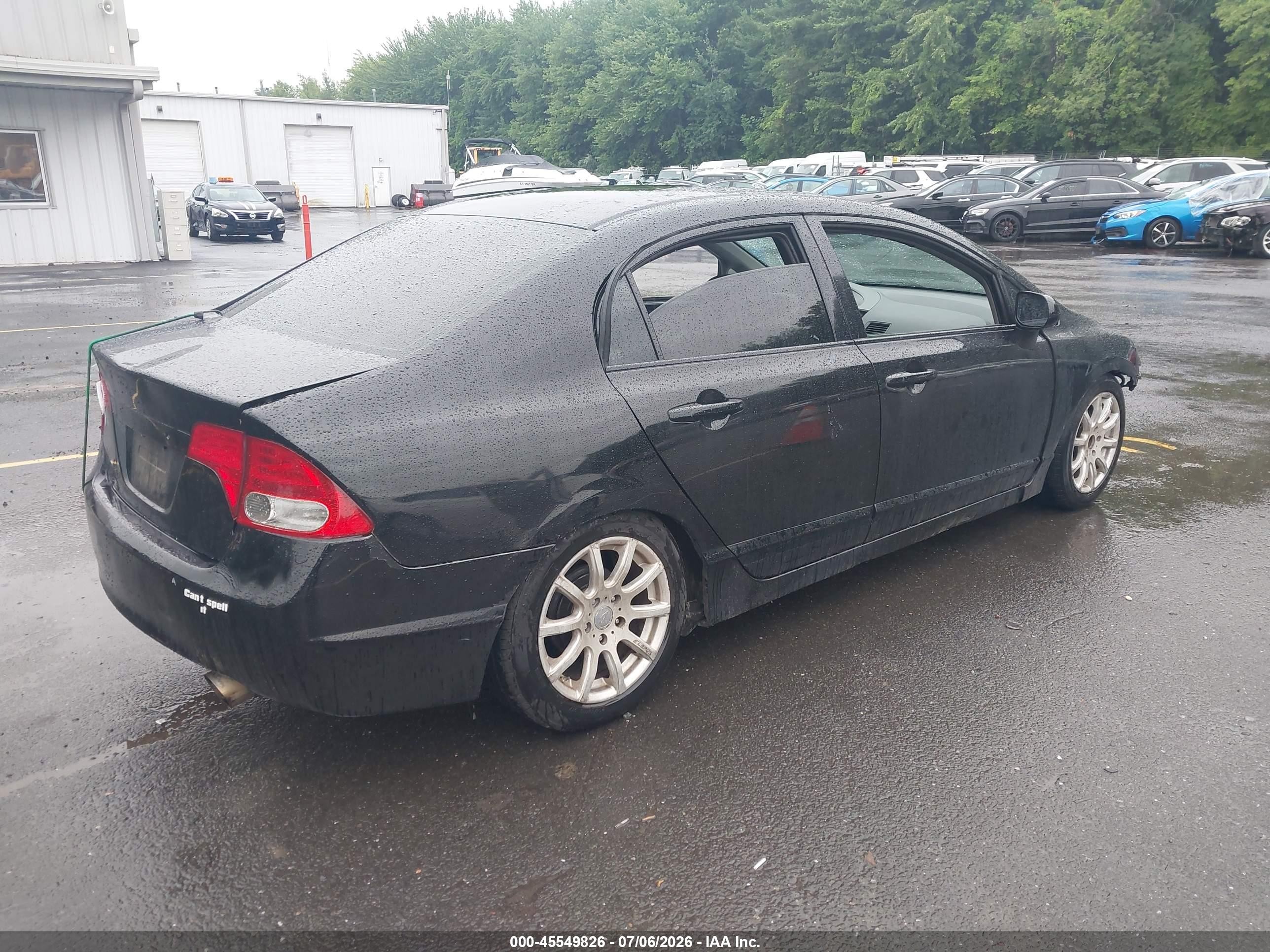 2008 Honda Civic Lx Black vin: 2HGFA16548H343676