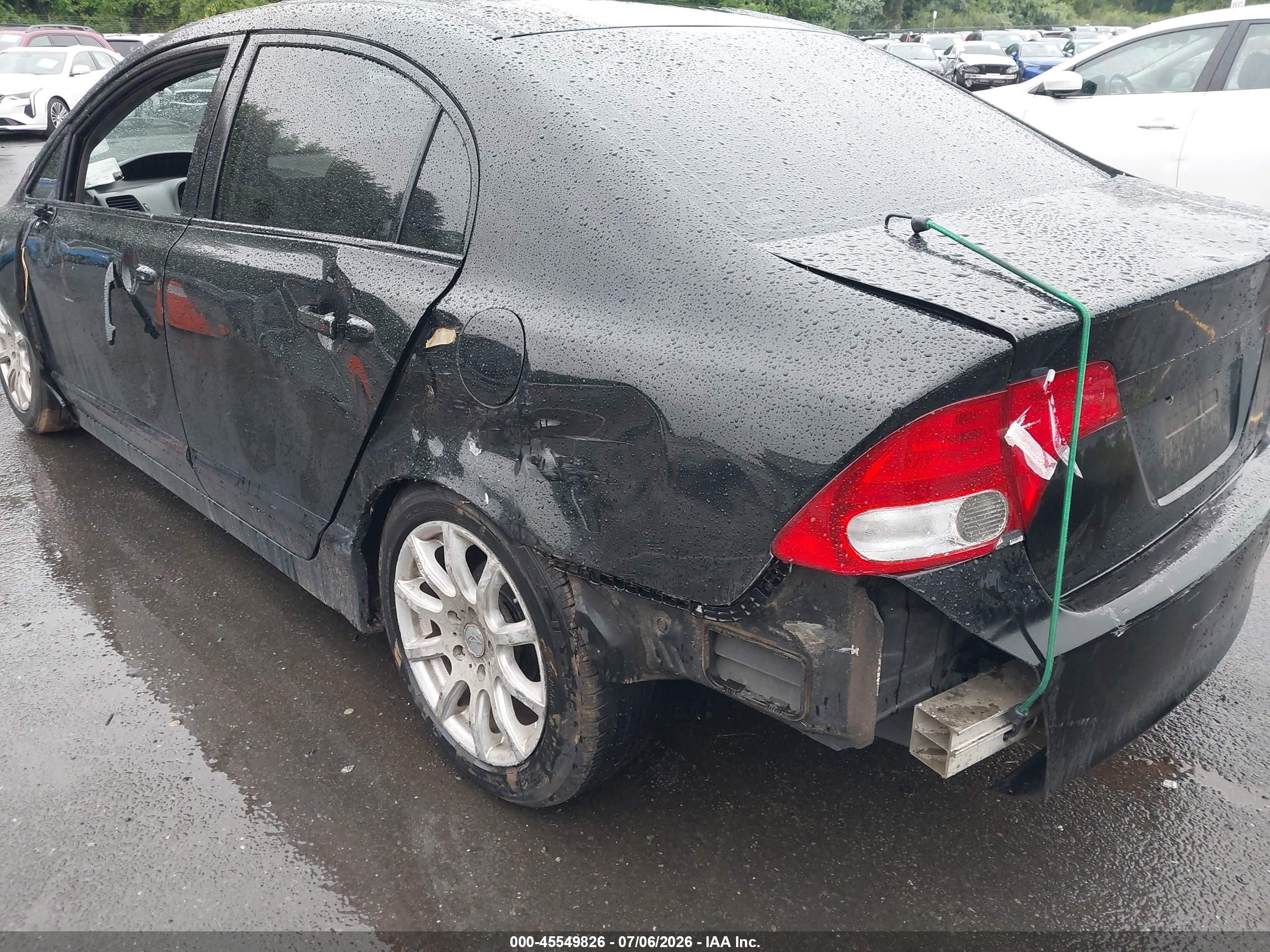 2008 Honda Civic Lx Black vin: 2HGFA16548H343676