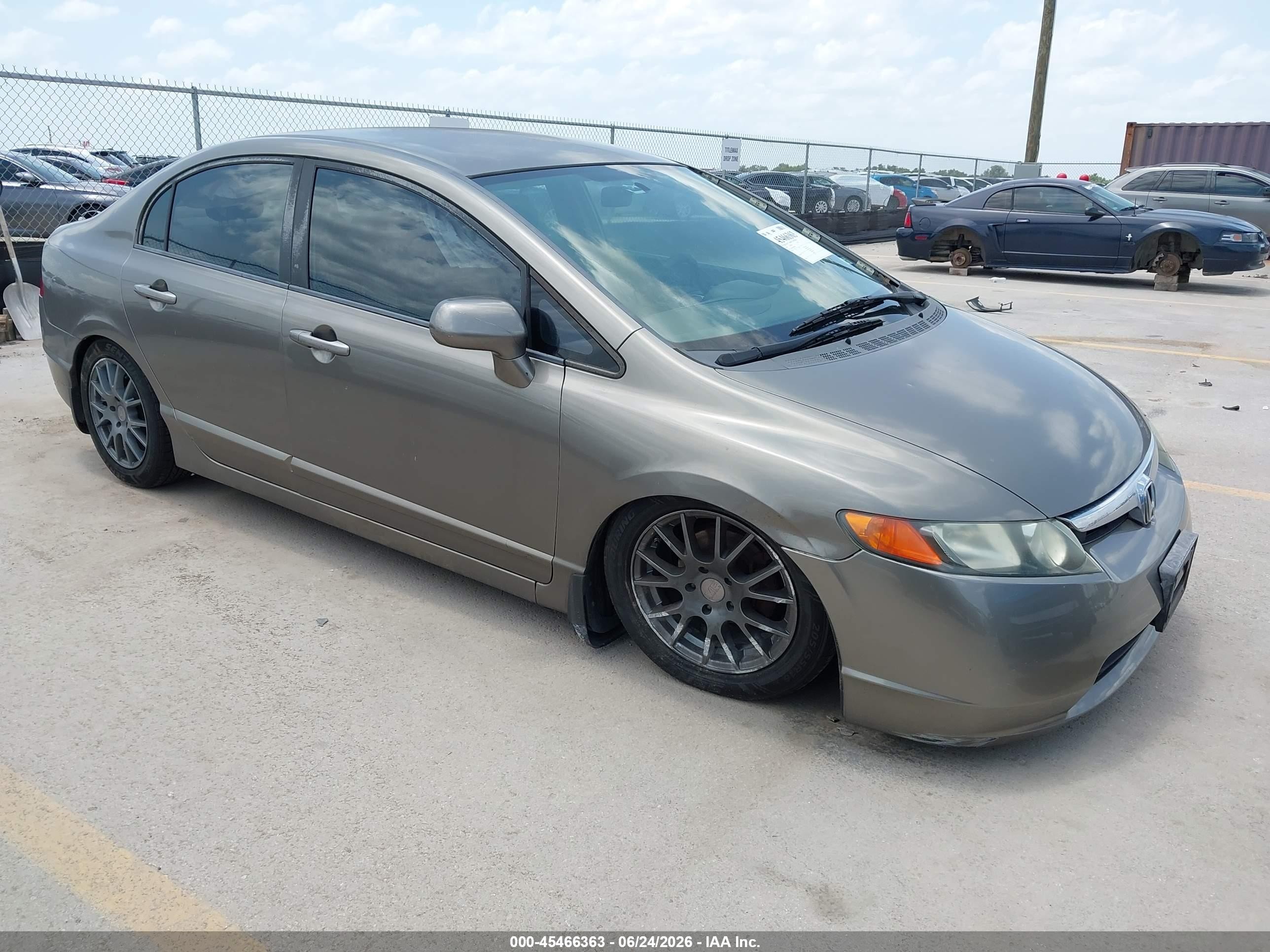 2008 Honda Civic Lx Gray vin: 2HGFA16548H348666