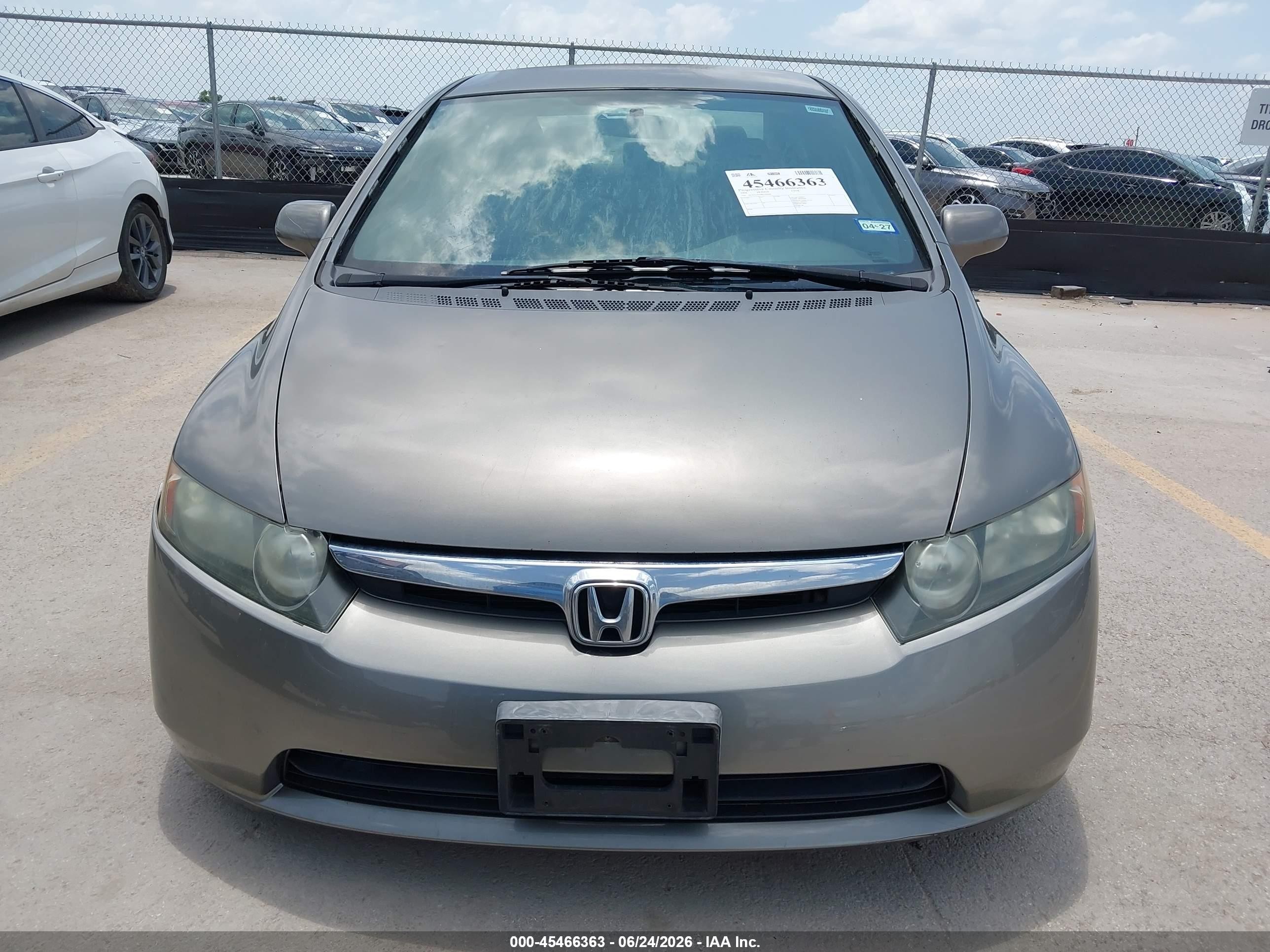 2008 Honda Civic Lx Gray vin: 2HGFA16548H348666