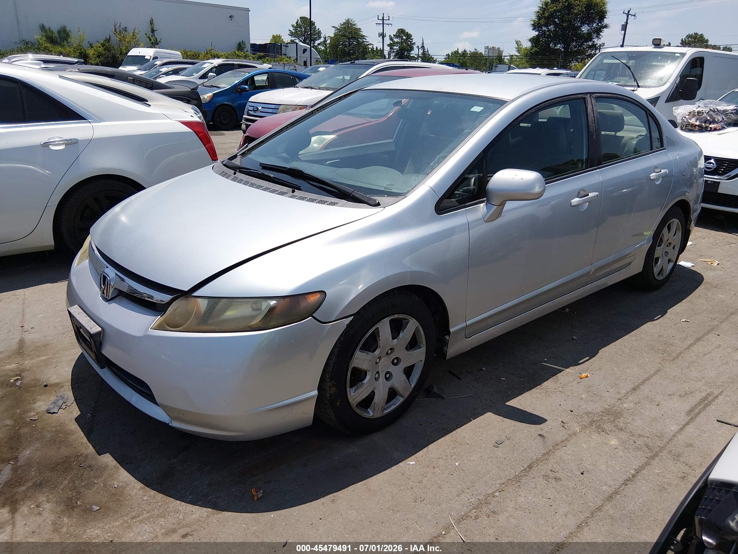 2008 Honda Civic Lx Серебряный vin: 2HGFA16548H357741
